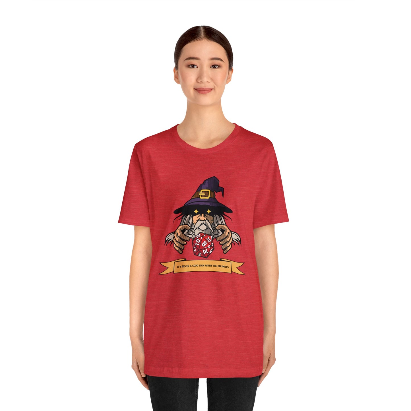 It's Never a Good Sign When the DM Smiles Unisex Jersey Short Sleeve Tee - Gamers Den