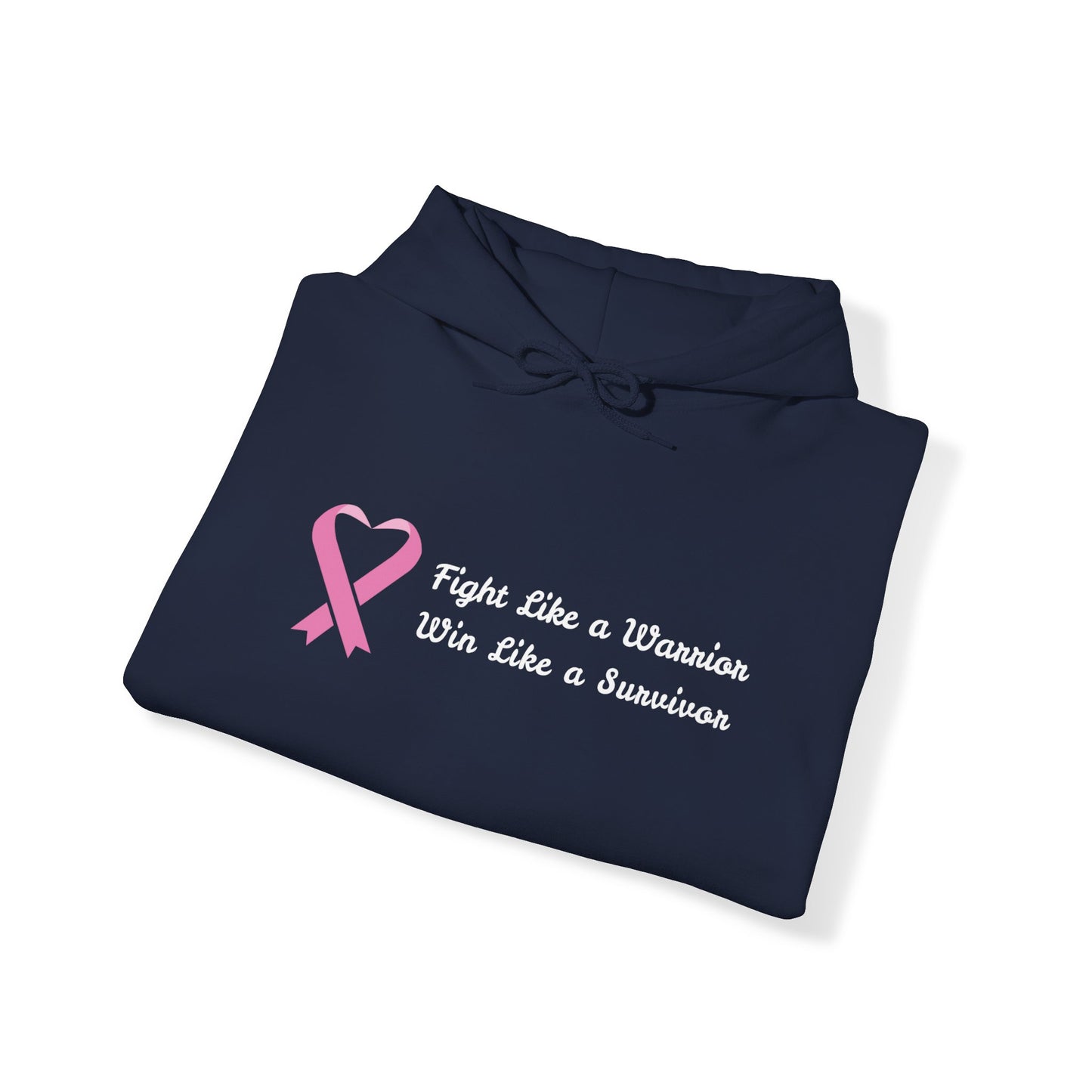 Fight Like a Warrior, Win Like a Survivor Cancer Awareness Unisex Heavy Blend™ Hooded Sweatshirt - KW Shirts for a Cause