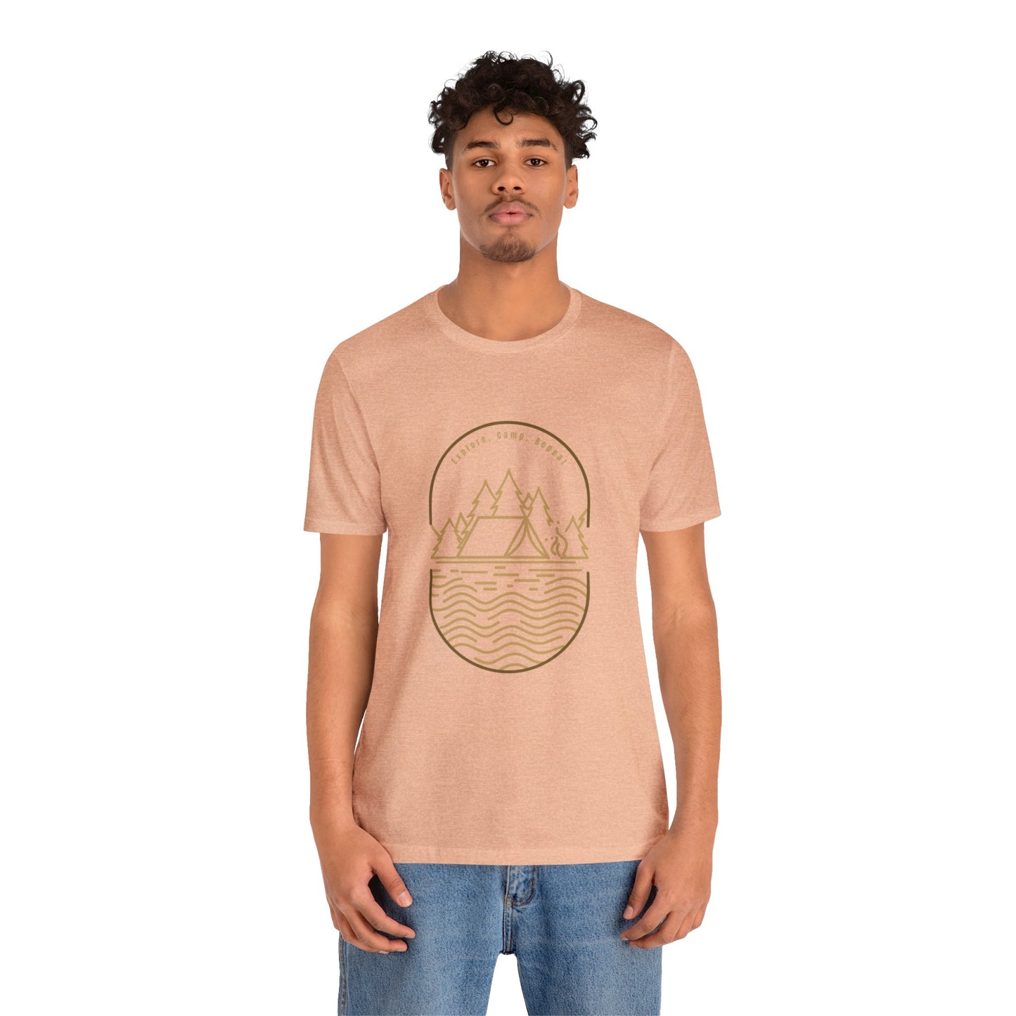 Explore, Camp, Repeat Unisex Jersey Short Sleeve Tee - Gamers Den
