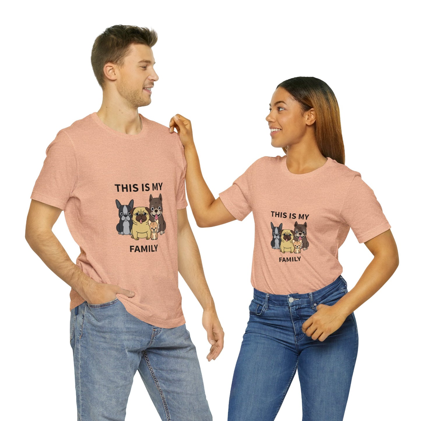 This is My Family Unisex Jersey Short Sleeve Tee - Pet Lovers