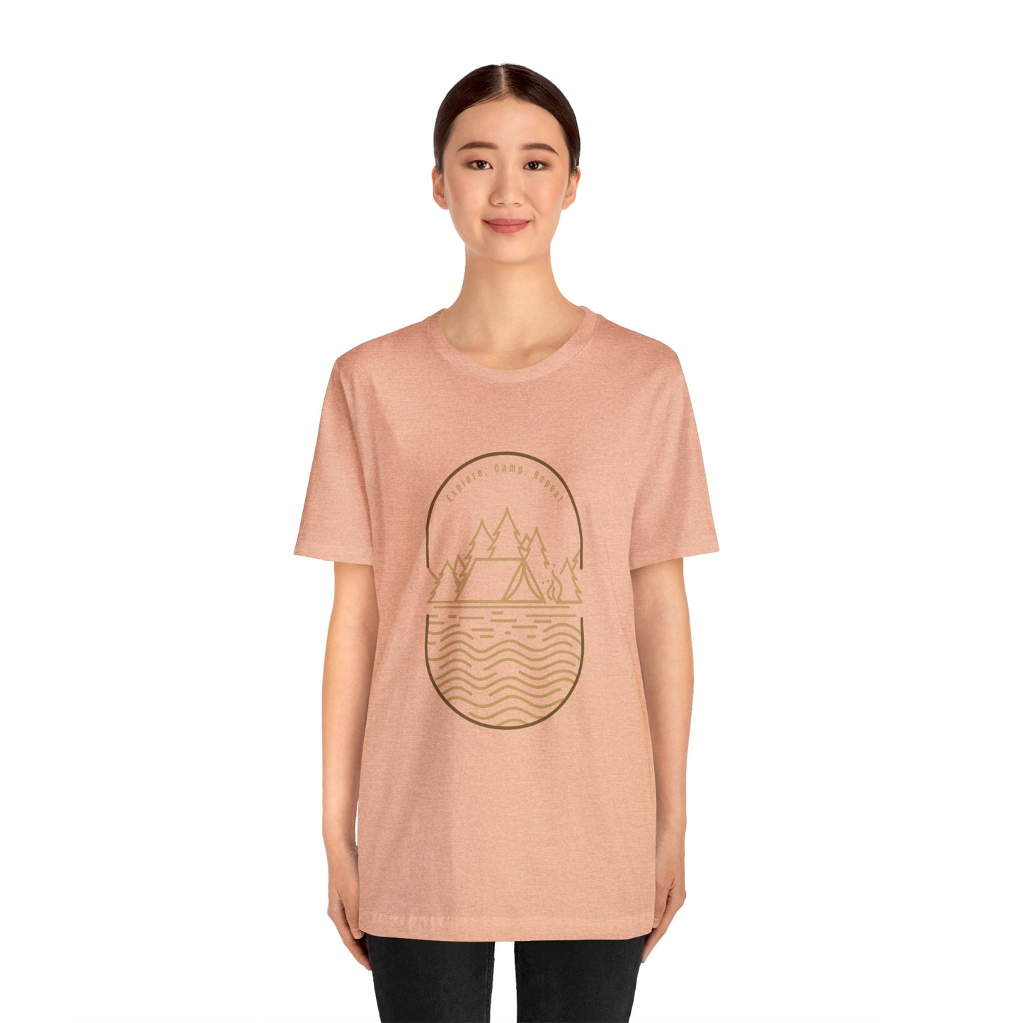Explore, Camp, Repeat Unisex Jersey Short Sleeve Tee - Gamers Den