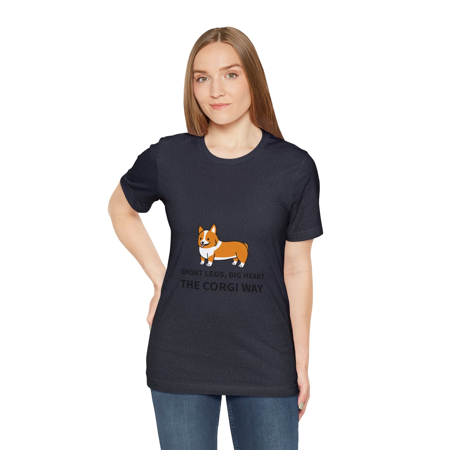 Short Legs, Big Heart, The Corgi Way Unisex Jersey Short Sleeve Tee - Pet Lovers