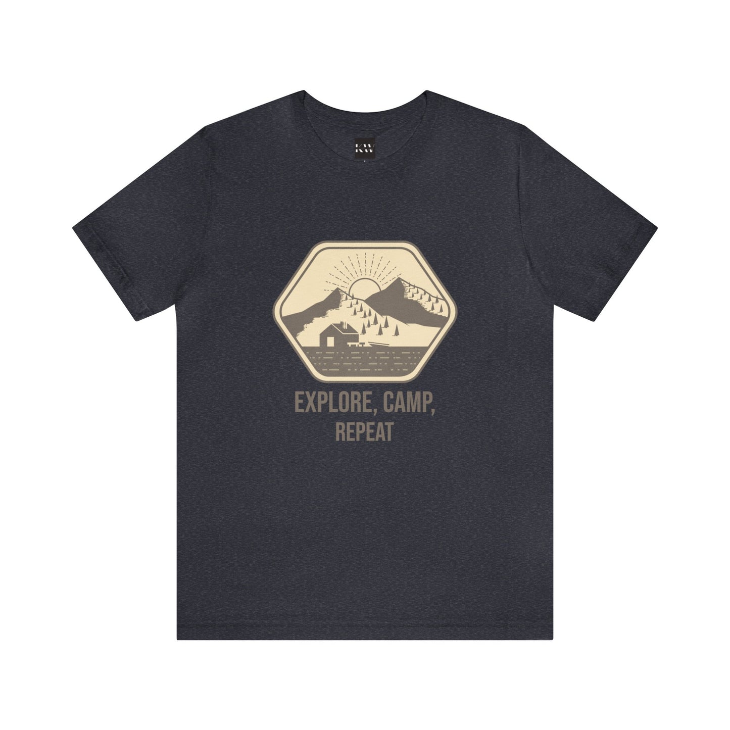 Explore, Camp, Repeat Unisex Jersey Short Sleeve Tee - Gamers Den