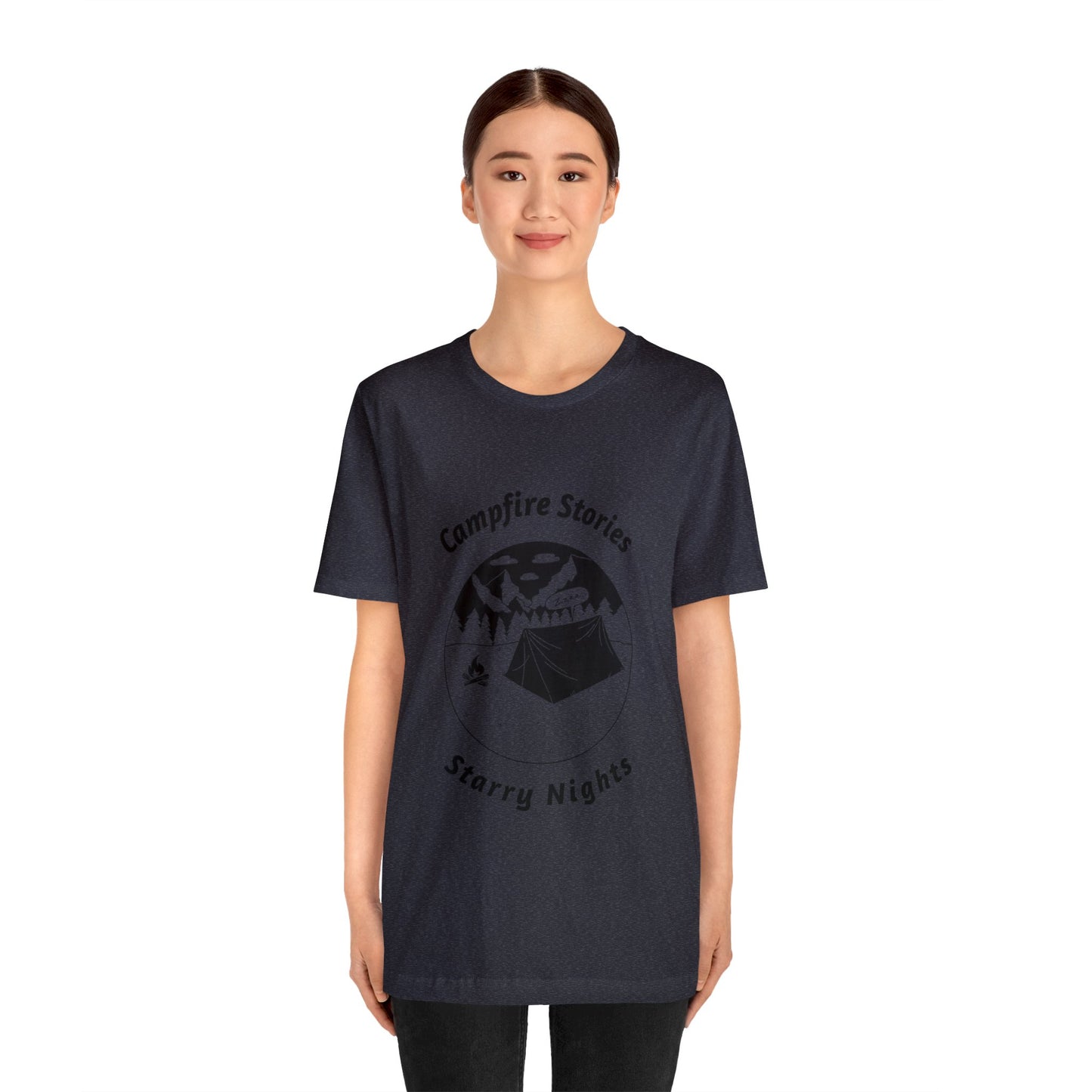 Campfire Stories, Starry Nights Unisex Jersey Short Sleeve Tee - Gamers Den