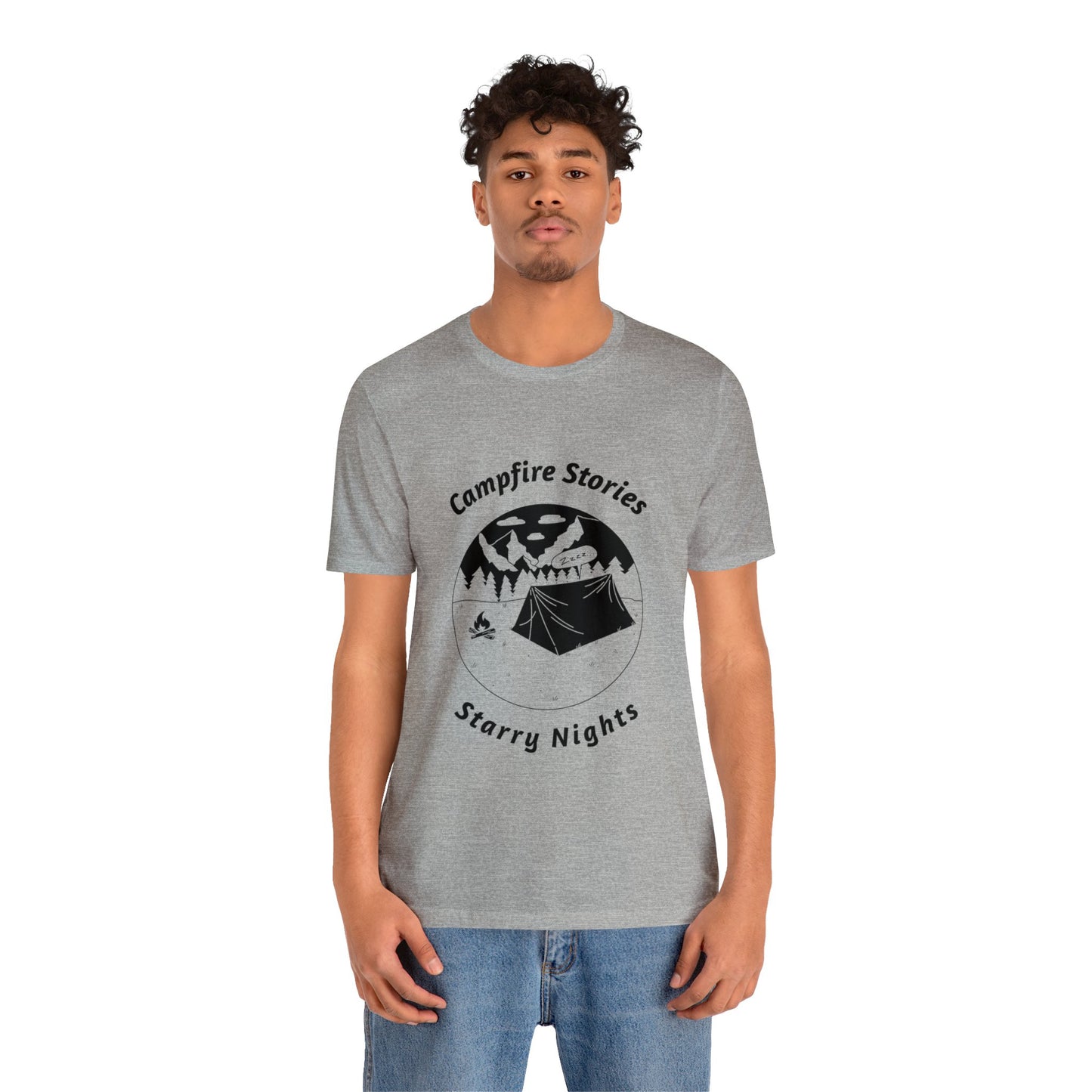 Campfire Stories, Starry Nights Unisex Jersey Short Sleeve Tee - Gamers Den