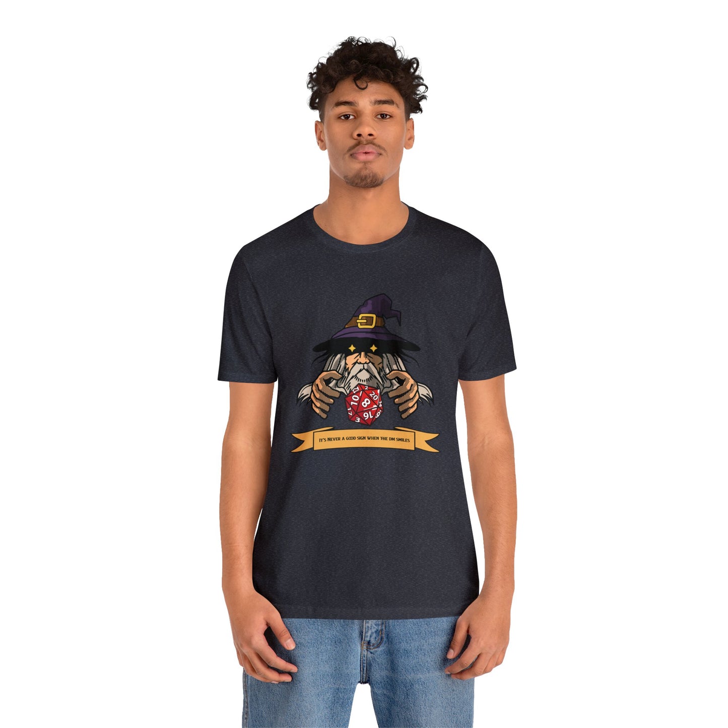 It's Never a Good Sign When the DM Smiles Unisex Jersey Short Sleeve Tee - Gamers Den