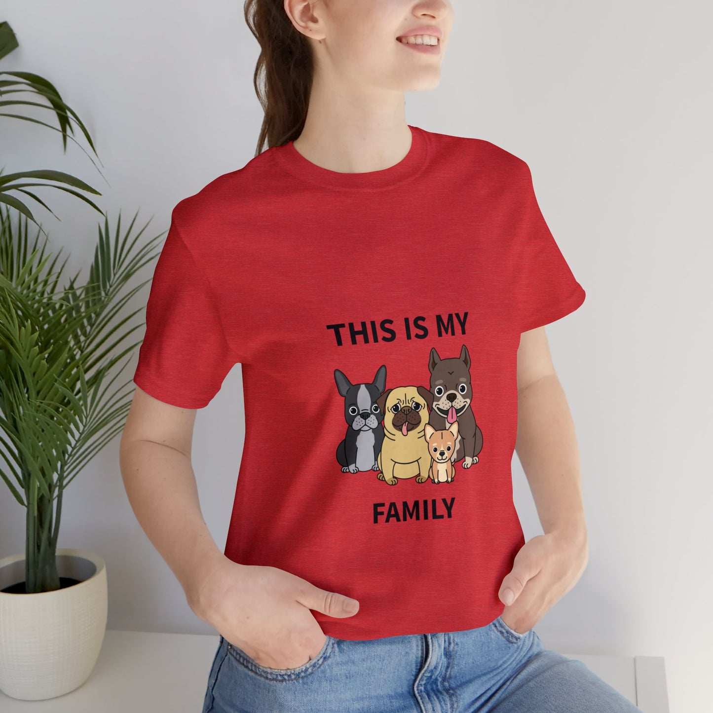 This is My Family Unisex Jersey Short Sleeve Tee - Pet Lovers