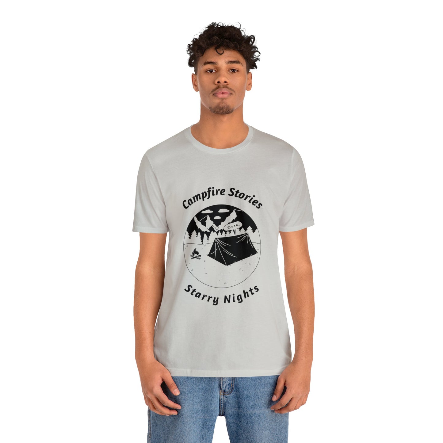 Campfire Stories, Starry Nights Unisex Jersey Short Sleeve Tee - Gamers Den