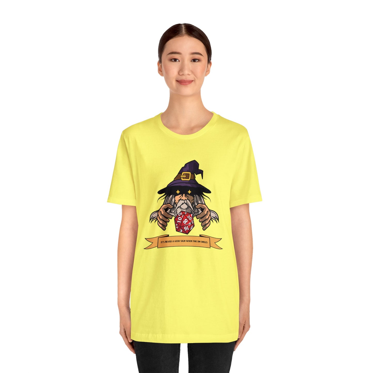 It's Never a Good Sign When the DM Smiles Unisex Jersey Short Sleeve Tee - Gamers Den