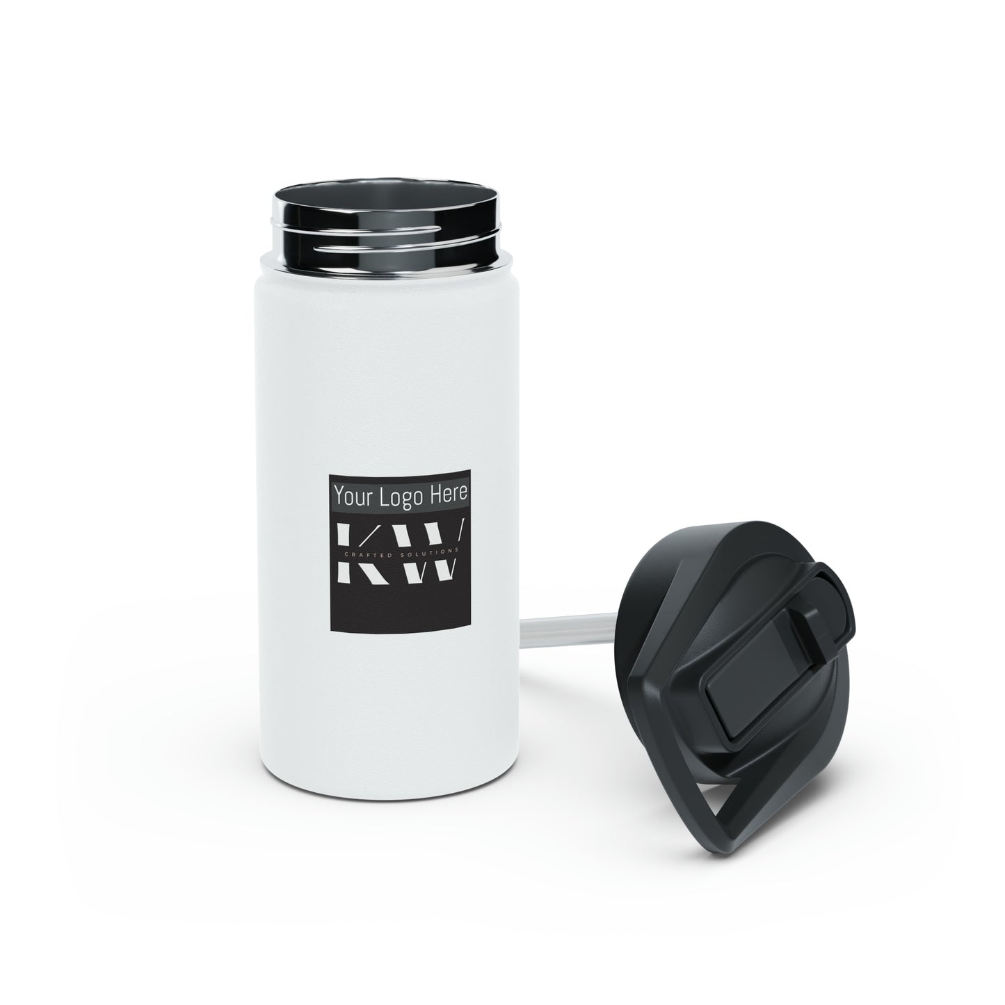 Custom Stainless Steel Water Bottle, Standard Lid