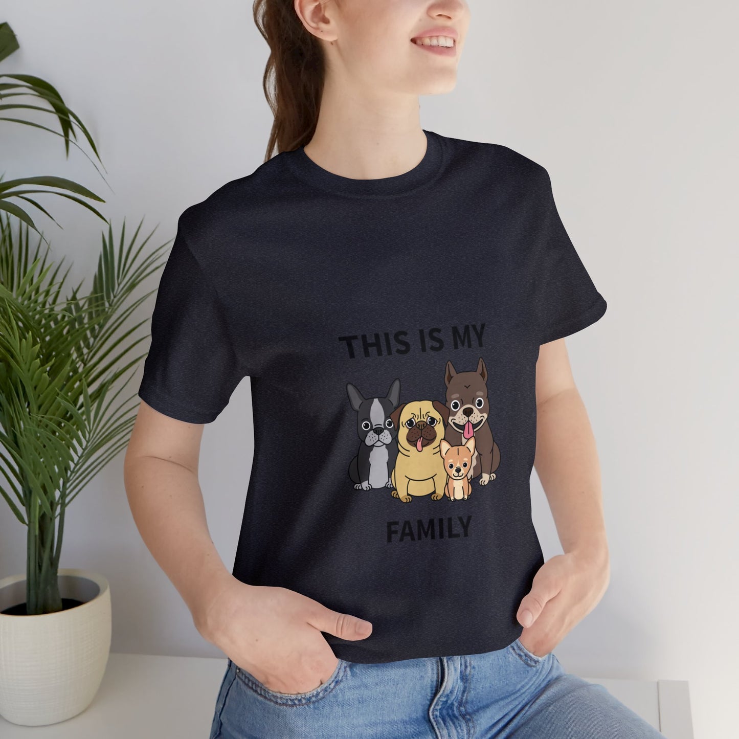 This is My Family Unisex Jersey Short Sleeve Tee - Pet Lovers