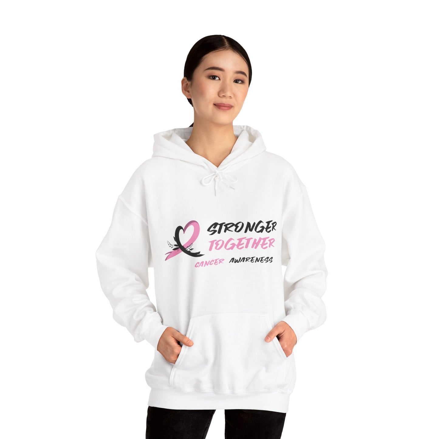 Stronger Together Cancer Awareness Unisex Heavy Blend™ Hooded Sweatshirt - KW Shirts for a Cause