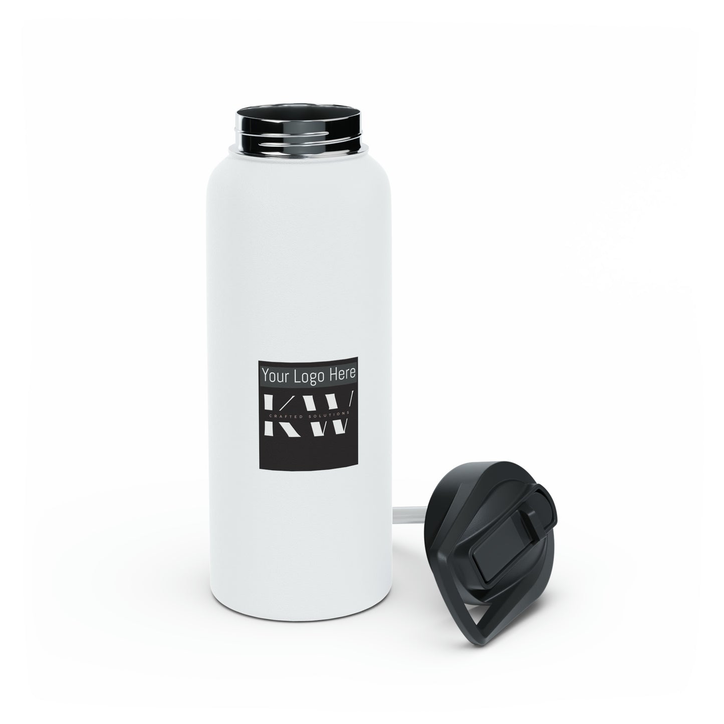 Custom Stainless Steel Water Bottle, Standard Lid