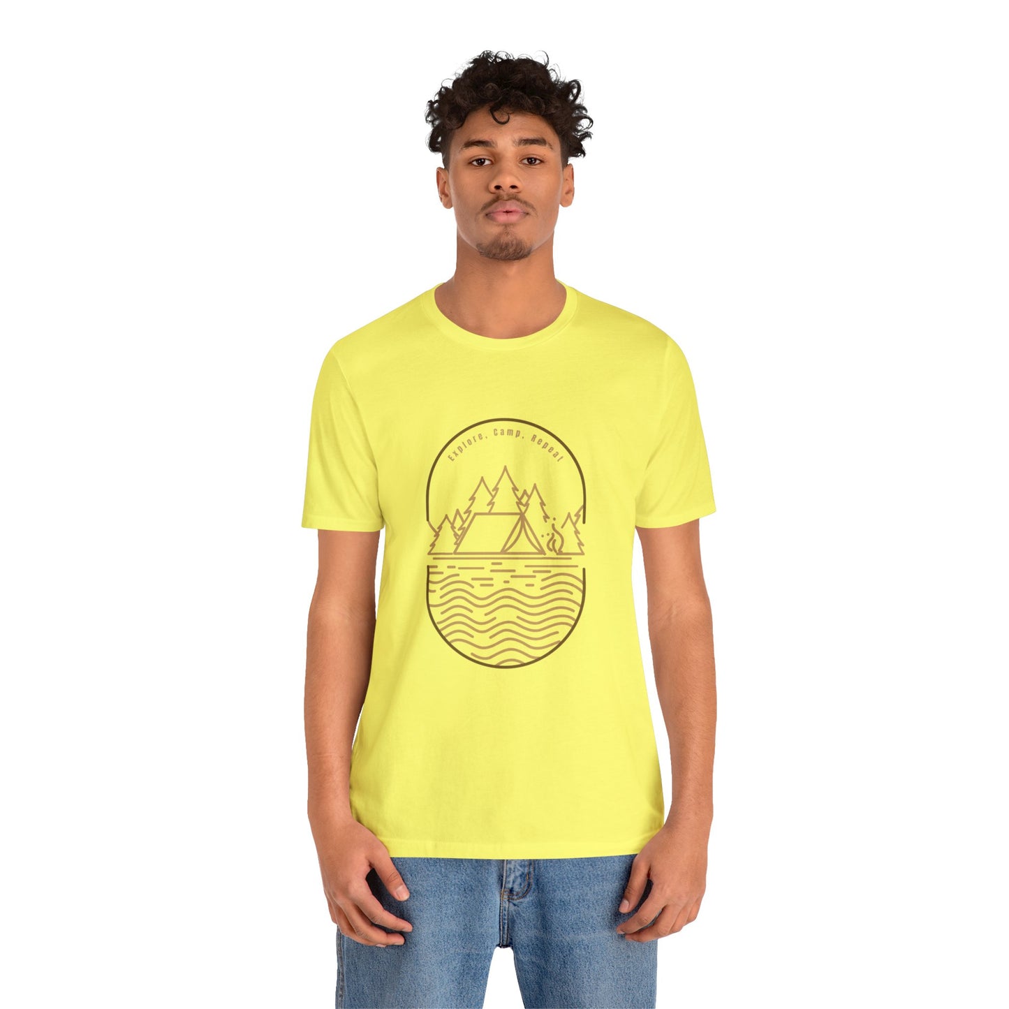 Explore, Camp, Repeat Unisex Jersey Short Sleeve Tee - Gamers Den