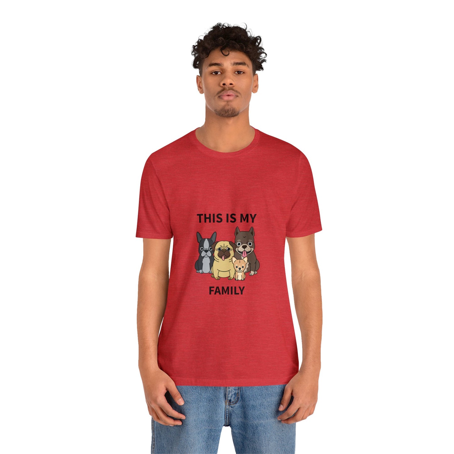 This is My Family Unisex Jersey Short Sleeve Tee - Pet Lovers