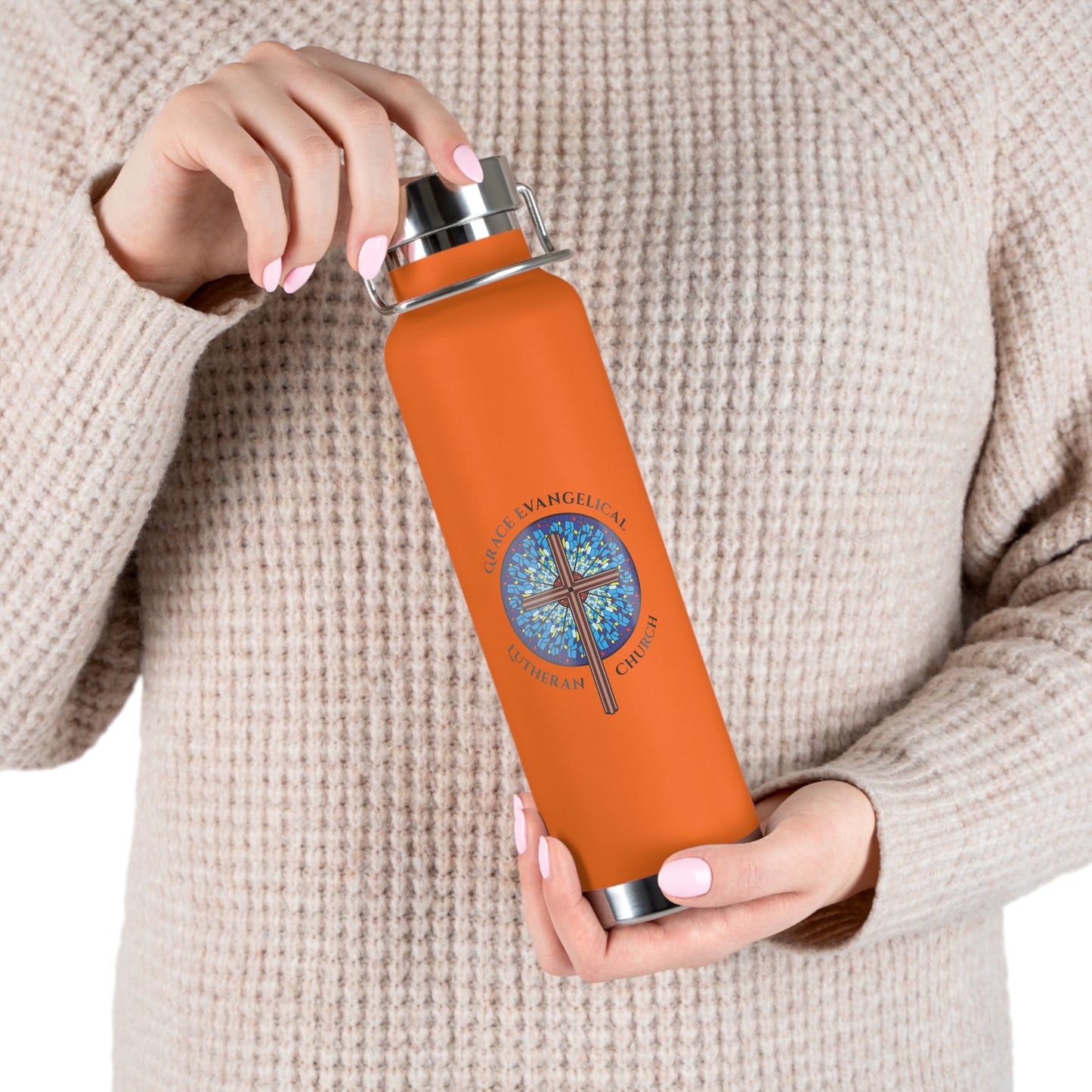 Grace Evangelical Lutheran Church Copper Vacuum Insulated Bottle, 22oz