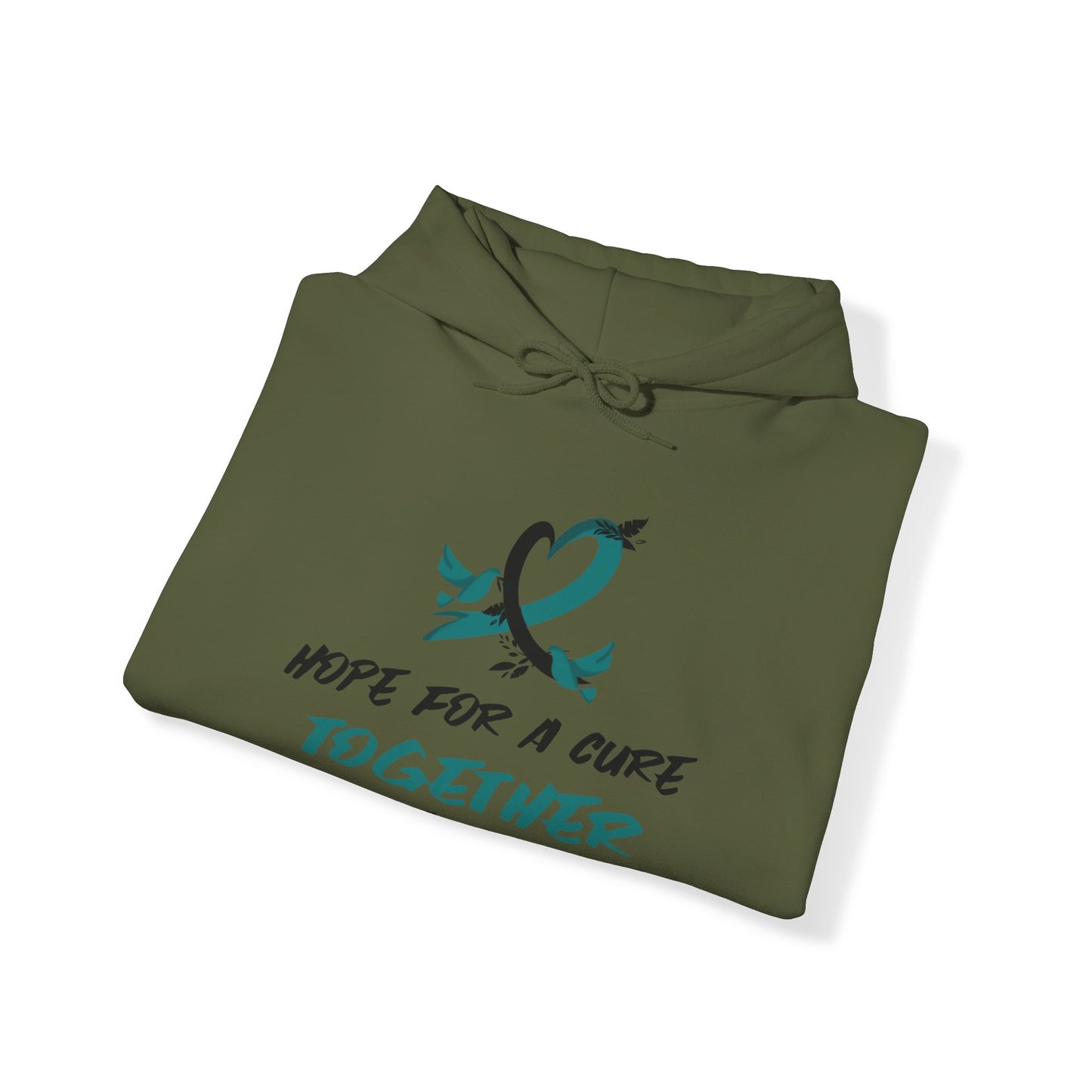 Hope For a Cure, Together We Stand Cancer Awareness Unisex Heavy Blend™ Hooded Sweatshirt - KW Shirts for a Cause
