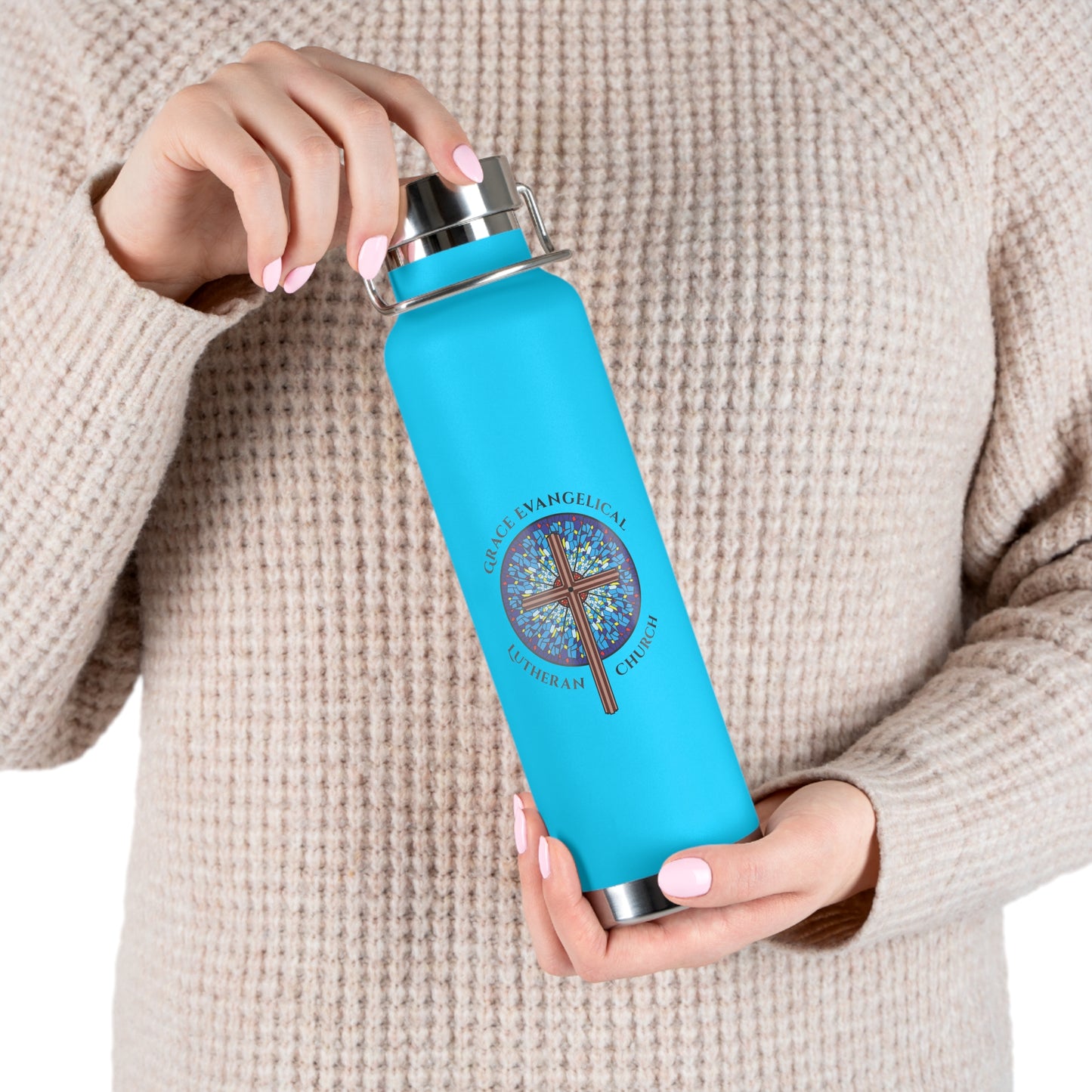 Grace Evangelical Lutheran Church Copper Vacuum Insulated Bottle, 22oz