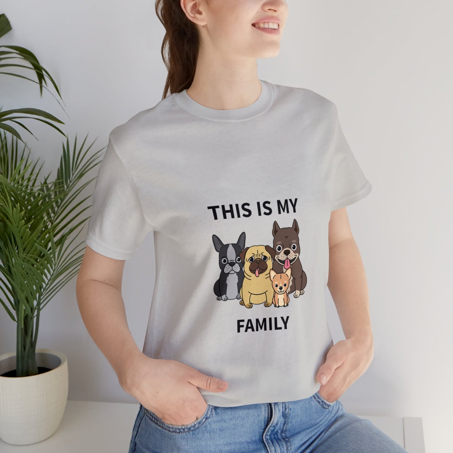 This is My Family Unisex Jersey Short Sleeve Tee - Pet Lovers