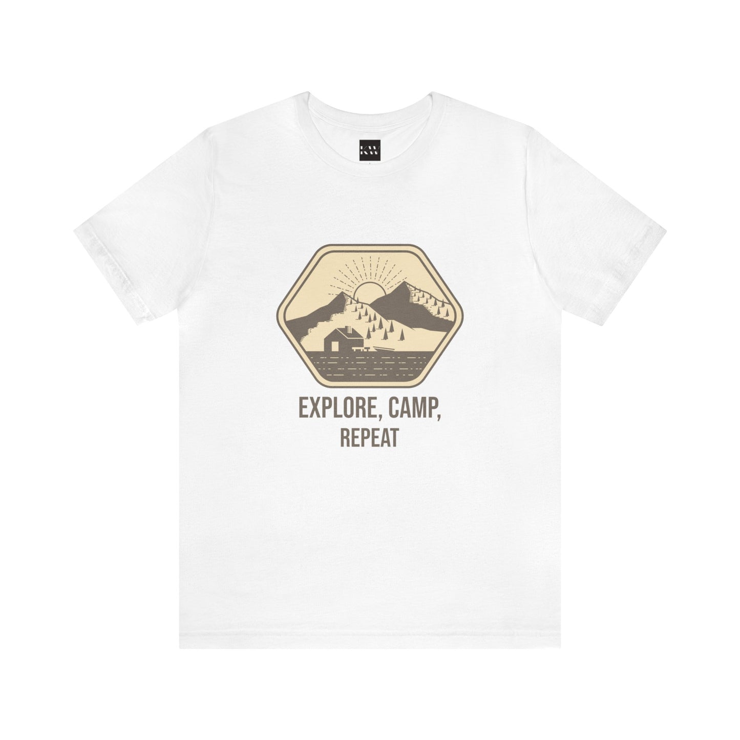 Explore, Camp, Repeat Unisex Jersey Short Sleeve Tee - Gamers Den