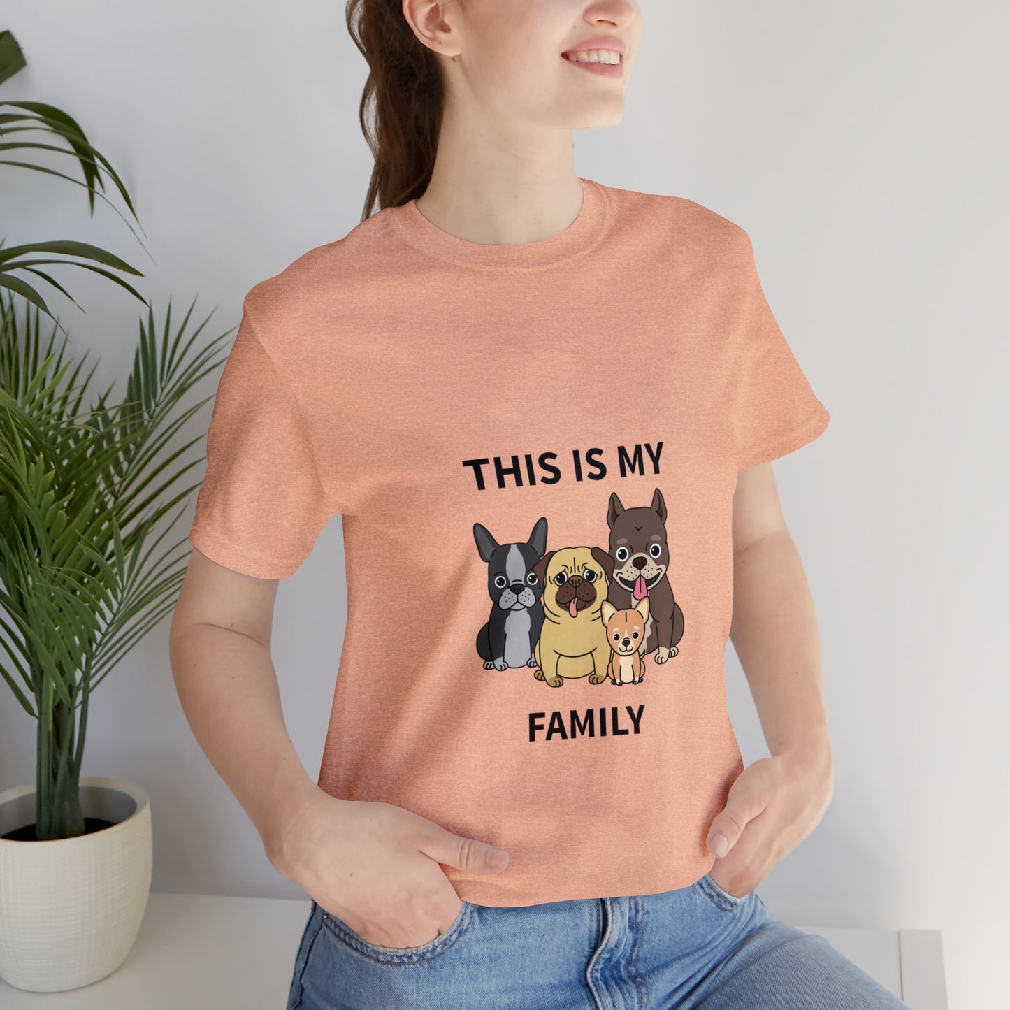 This is My Family Unisex Jersey Short Sleeve Tee - Pet Lovers