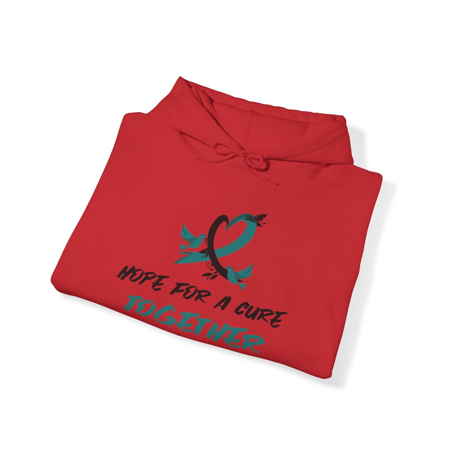 Hope For a Cure, Together We Stand Cancer Awareness Unisex Heavy Blend™ Hooded Sweatshirt - KW Shirts for a Cause