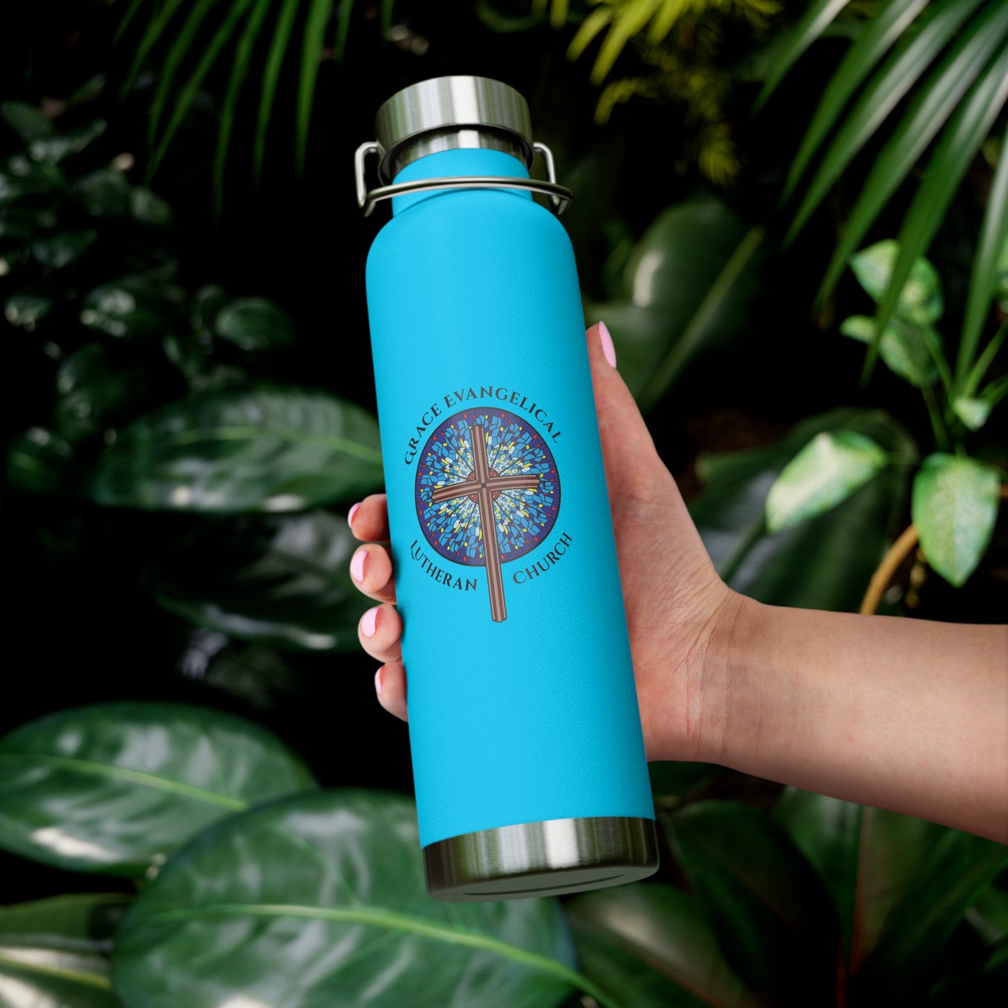 Grace Evangelical Lutheran Church Copper Vacuum Insulated Bottle, 22oz
