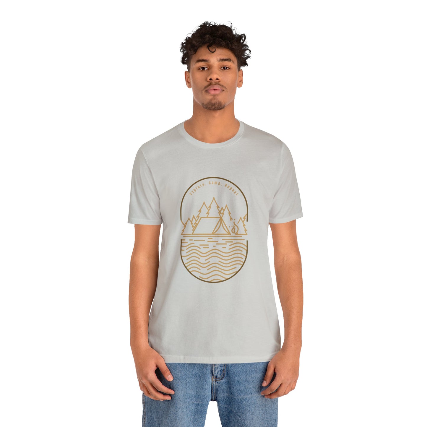 Explore, Camp, Repeat Unisex Jersey Short Sleeve Tee - Gamers Den