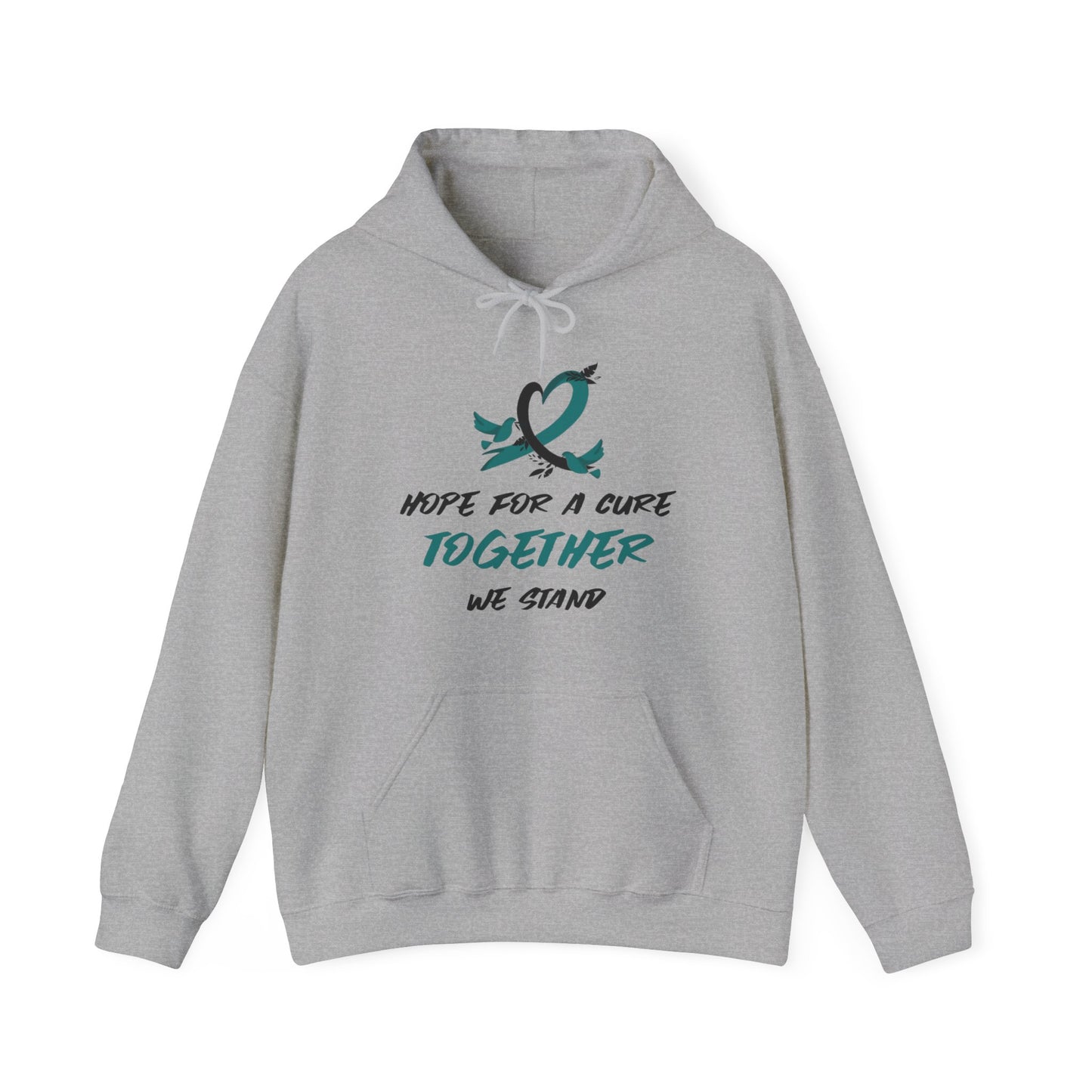 Hope For a Cure, Together We Stand Cancer Awareness Unisex Heavy Blend™ Hooded Sweatshirt - KW Shirts for a Cause
