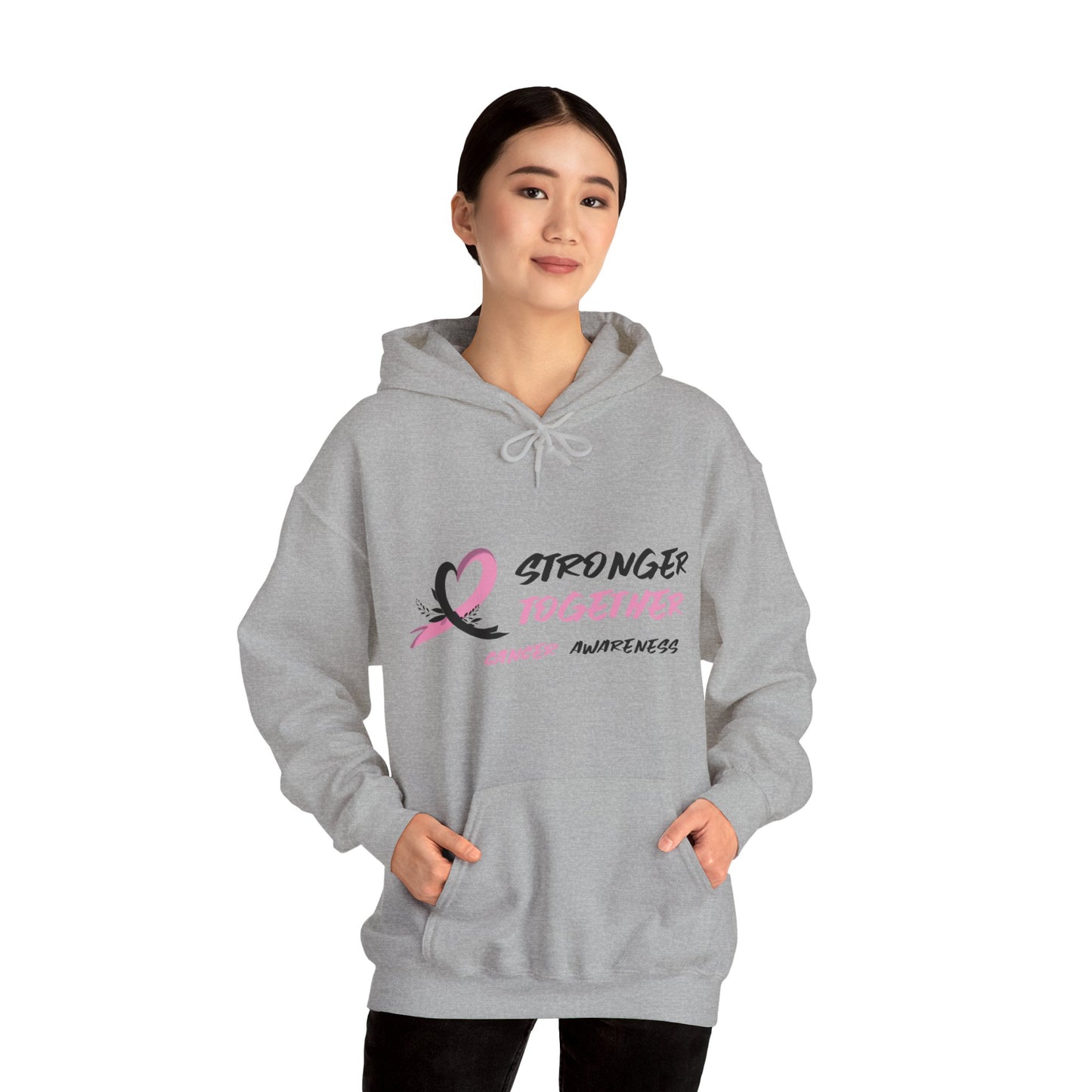 Stronger Together Cancer Awareness Unisex Heavy Blend™ Hooded Sweatshirt - KW Shirts for a Cause