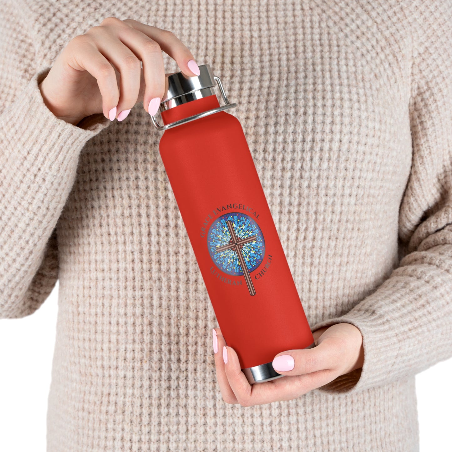 Grace Evangelical Lutheran Church Copper Vacuum Insulated Bottle, 22oz