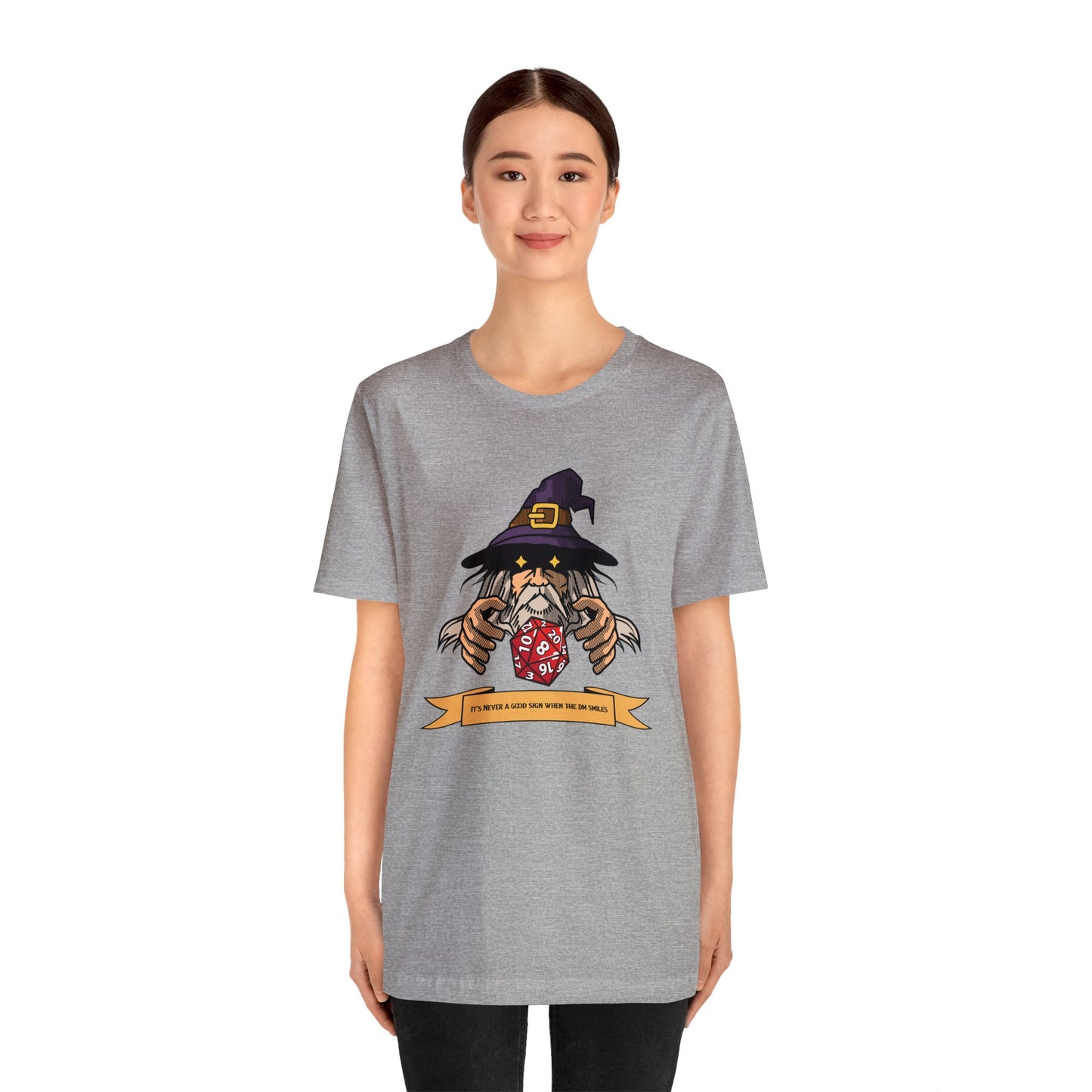 It's Never a Good Sign When the DM Smiles Unisex Jersey Short Sleeve Tee - Gamers Den