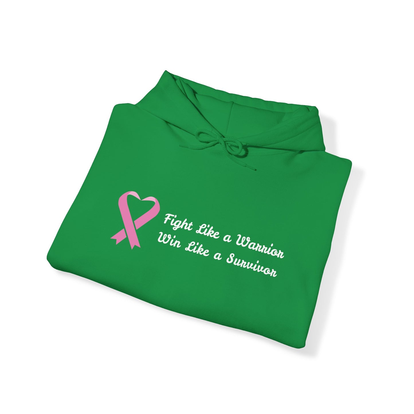 Fight Like a Warrior, Win Like a Survivor Cancer Awareness Unisex Heavy Blend™ Hooded Sweatshirt - KW Shirts for a Cause