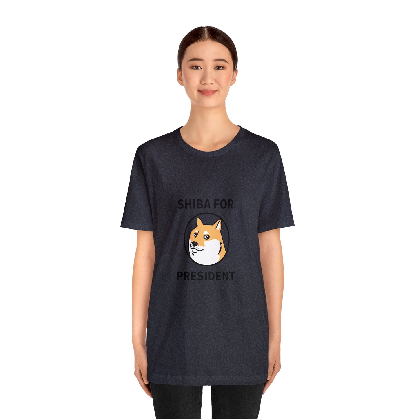 Shiba For President Unisex Jersey Short Sleeve Tee - Pet Lovers