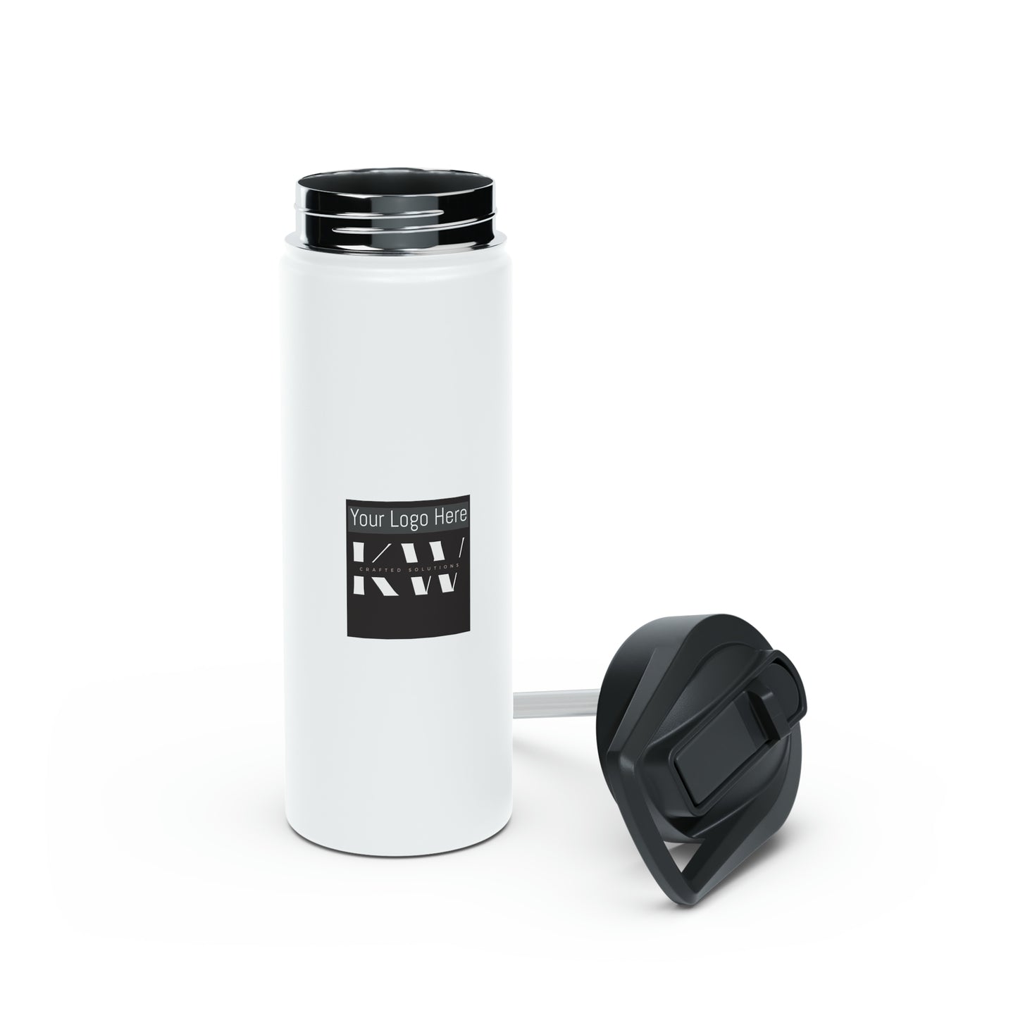 Custom Stainless Steel Water Bottle, Standard Lid