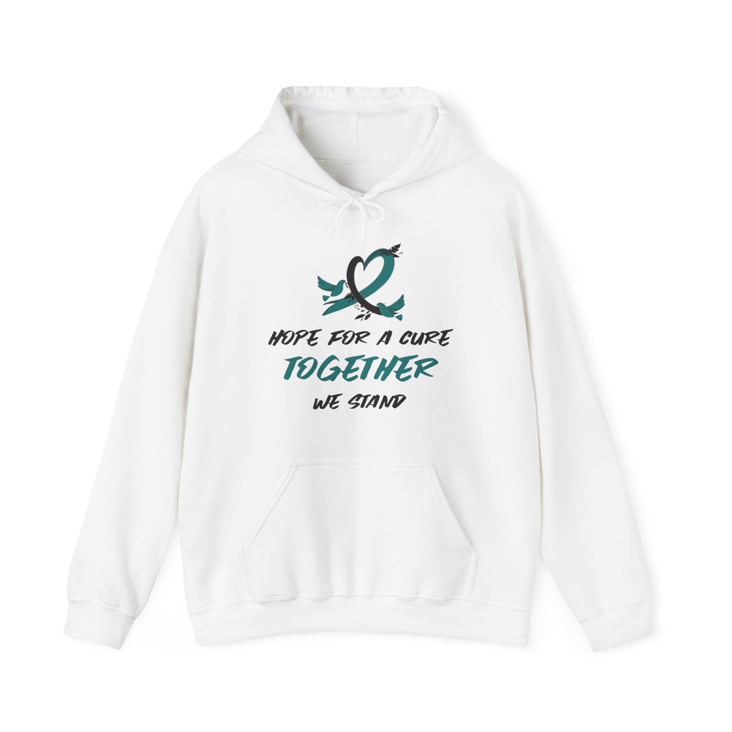 Hope For a Cure, Together We Stand Cancer Awareness Unisex Heavy Blend™ Hooded Sweatshirt - KW Shirts for a Cause