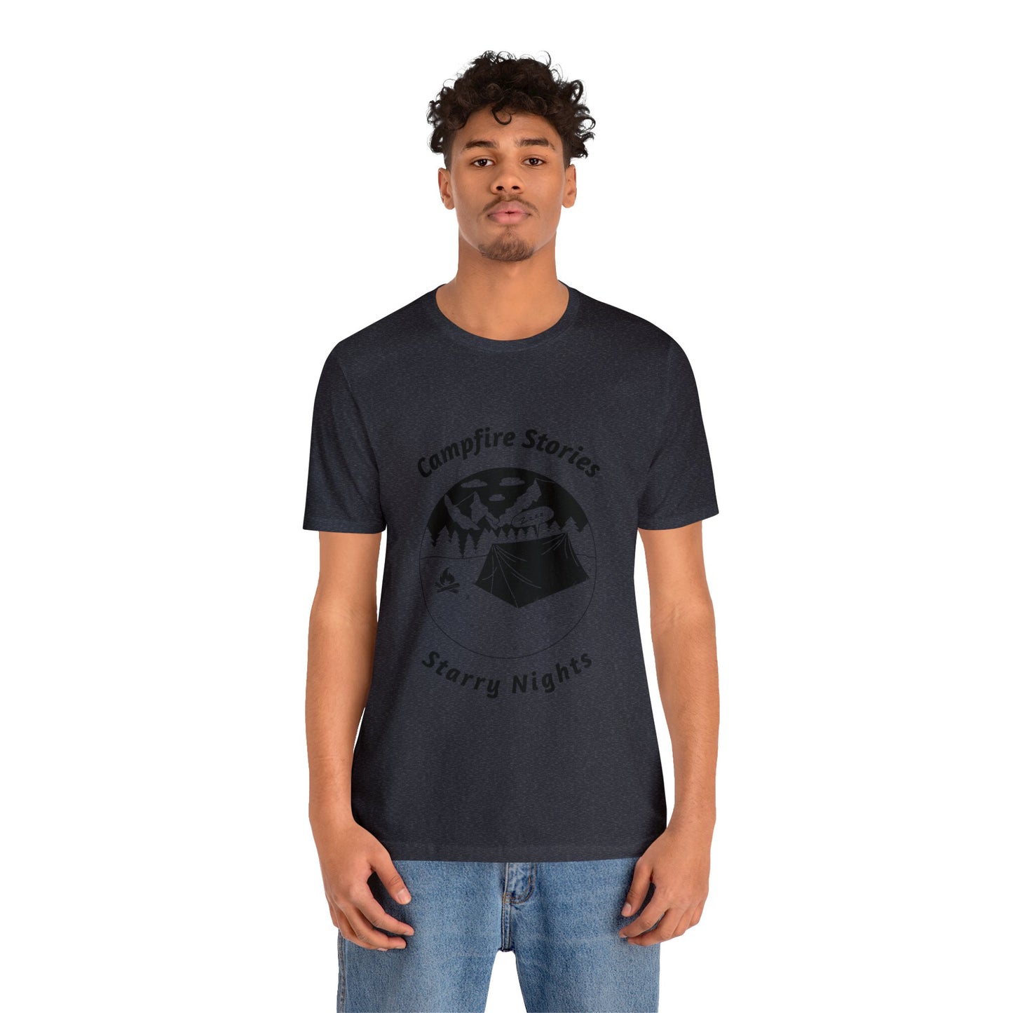 Campfire Stories, Starry Nights Unisex Jersey Short Sleeve Tee - Gamers Den