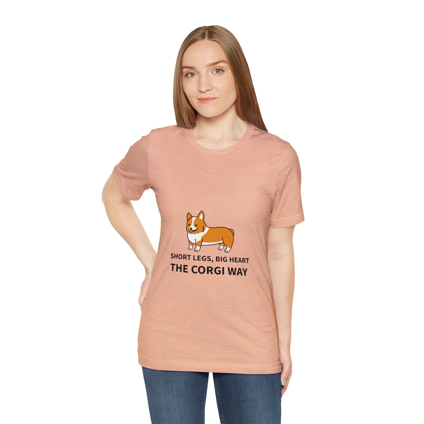 Short Legs, Big Heart, The Corgi Way Unisex Jersey Short Sleeve Tee - Pet Lovers