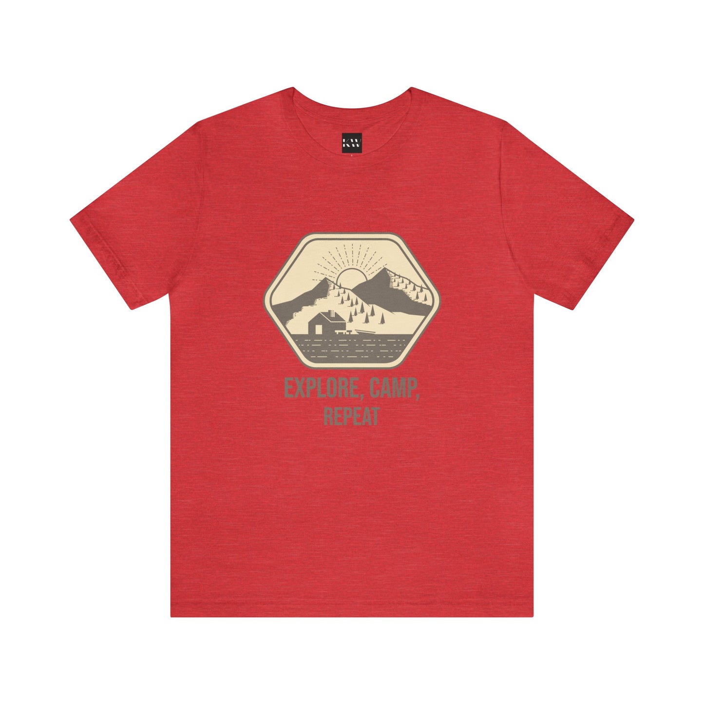 Explore, Camp, Repeat Unisex Jersey Short Sleeve Tee - Gamers Den