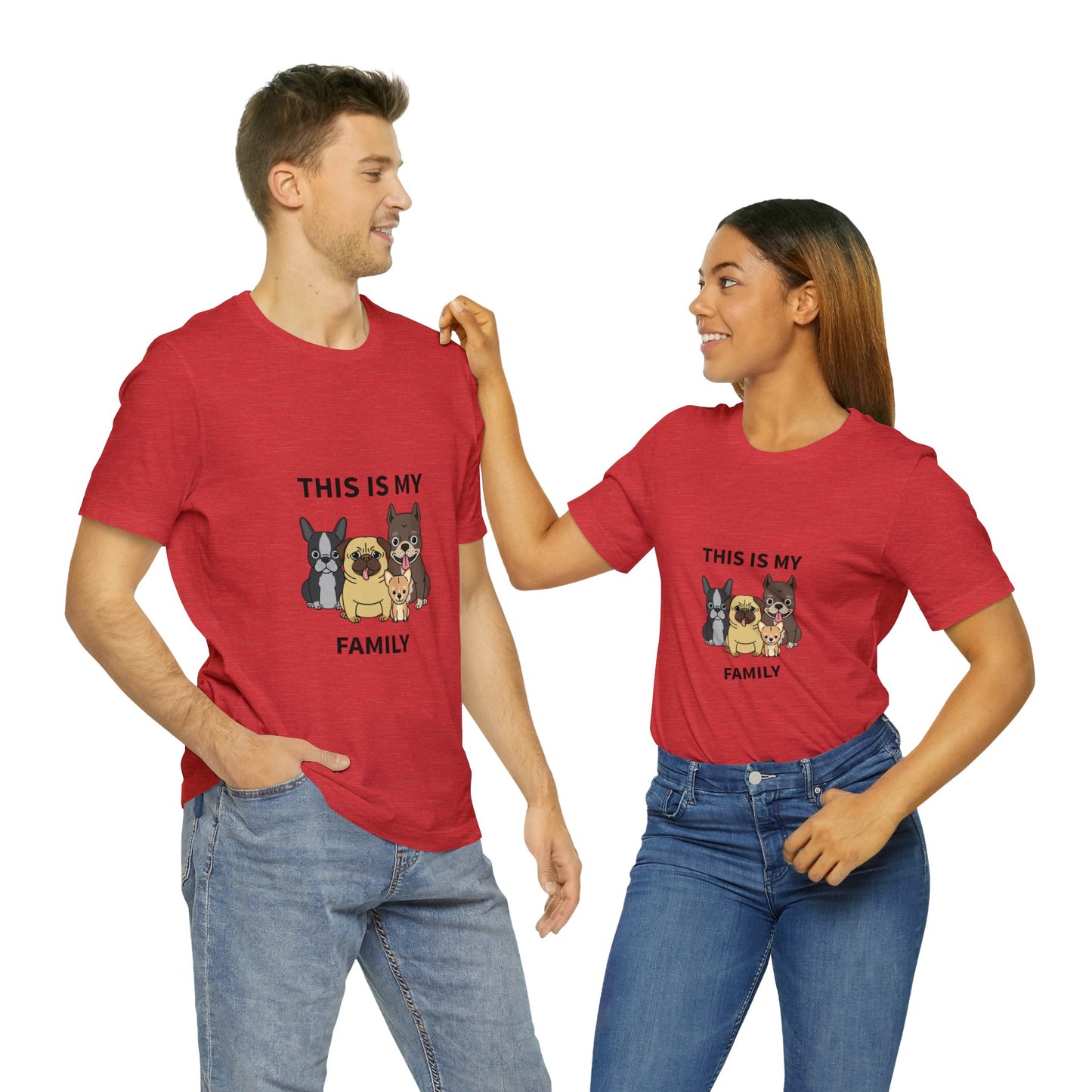 This is My Family Unisex Jersey Short Sleeve Tee - Pet Lovers