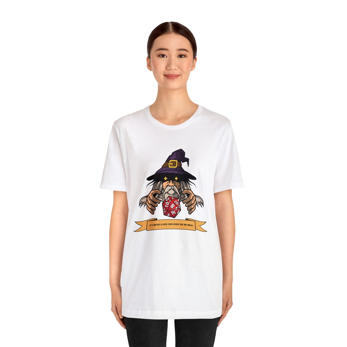 It's Never a Good Sign When the DM Smiles Unisex Jersey Short Sleeve Tee - Gamers Den