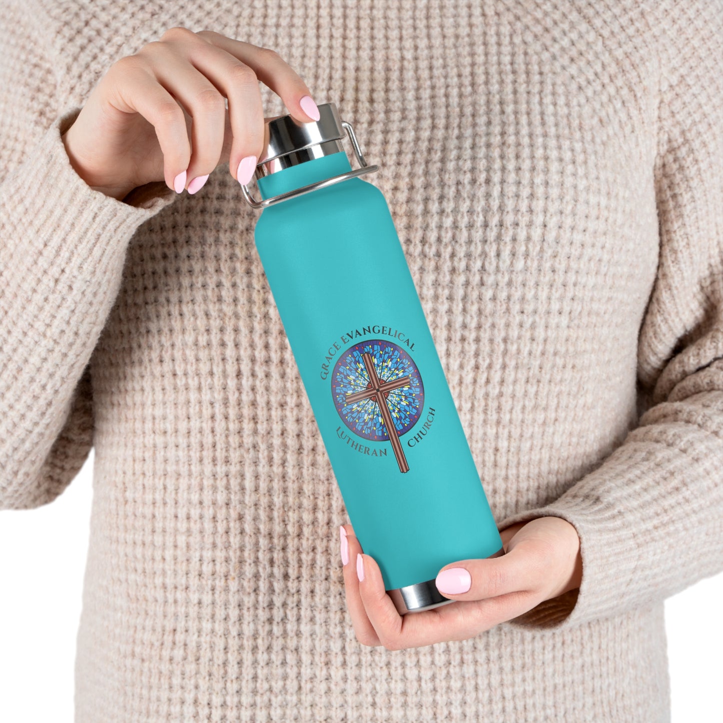 Grace Evangelical Lutheran Church Copper Vacuum Insulated Bottle, 22oz
