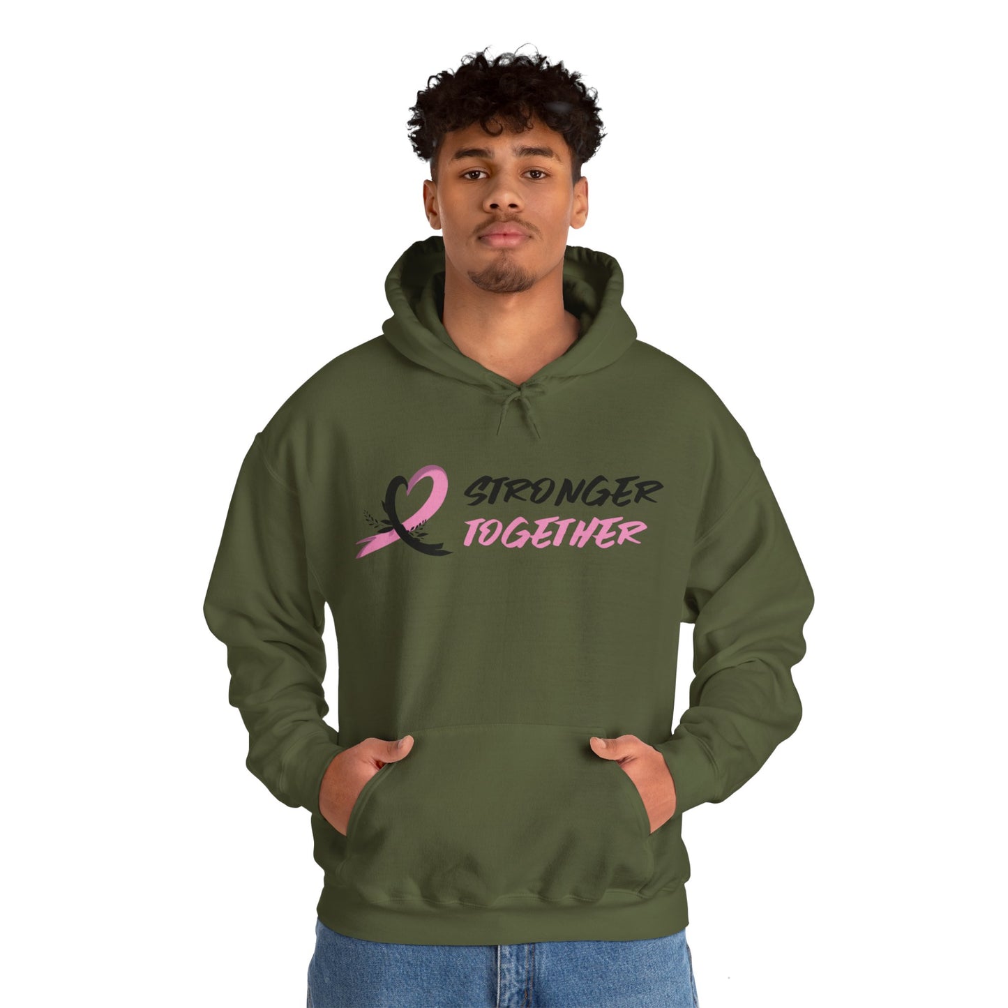 Stronger Together Cancer Awareness Unisex Heavy Blend™ Hooded Sweatshirt - KW Shirts for a Cause
