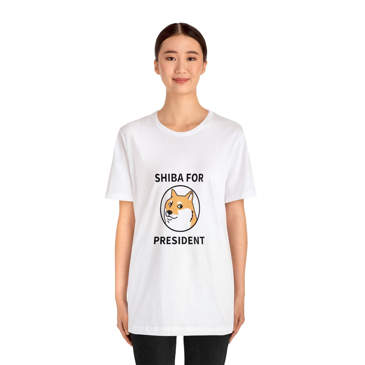 Shiba For President Unisex Jersey Short Sleeve Tee - Pet Lovers