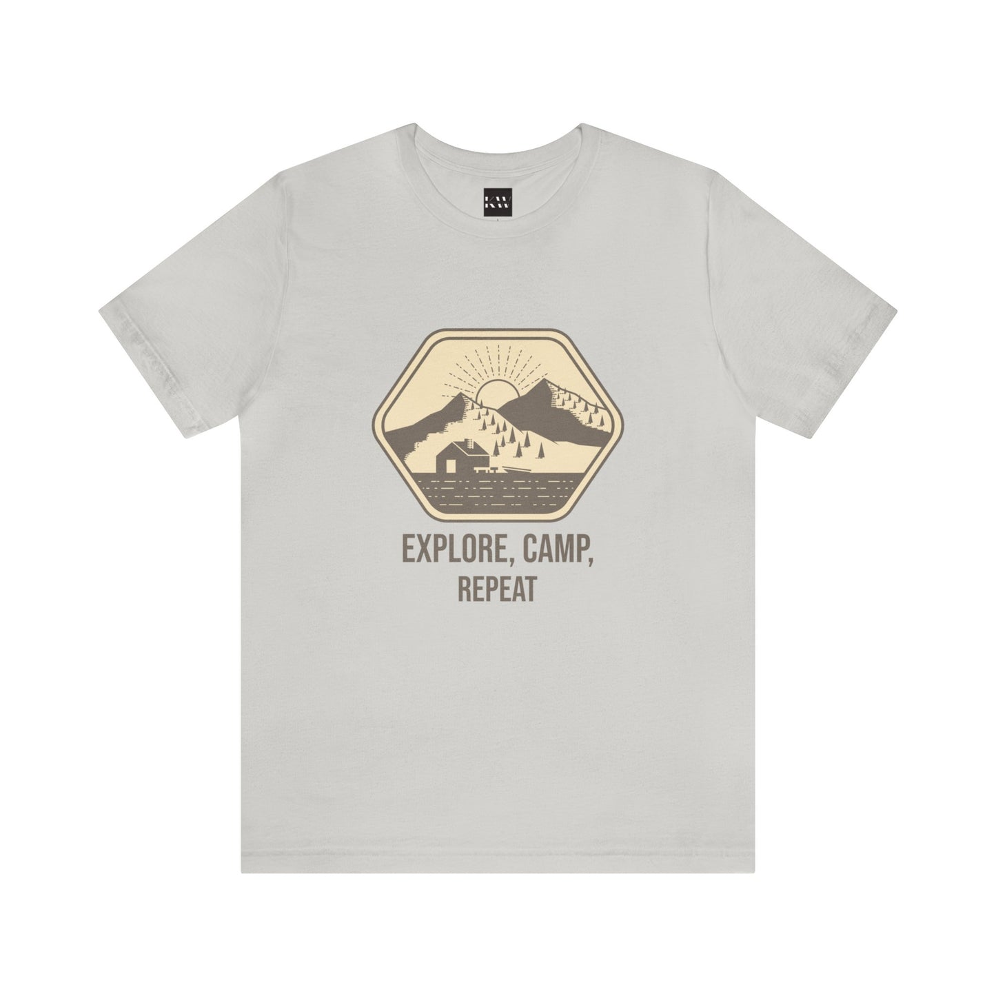 Explore, Camp, Repeat Unisex Jersey Short Sleeve Tee - Gamers Den
