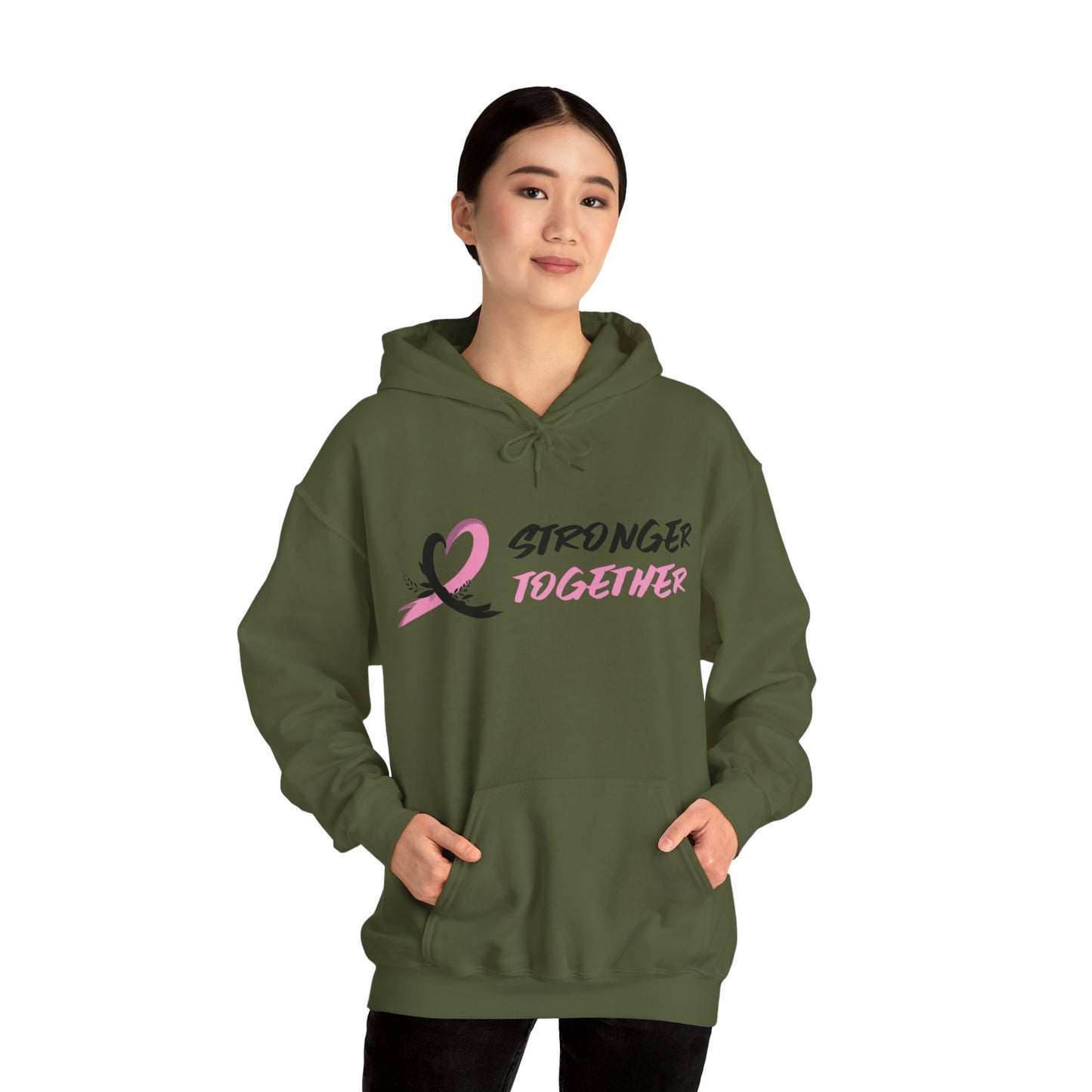 Stronger Together Cancer Awareness Unisex Heavy Blend™ Hooded Sweatshirt - KW Shirts for a Cause