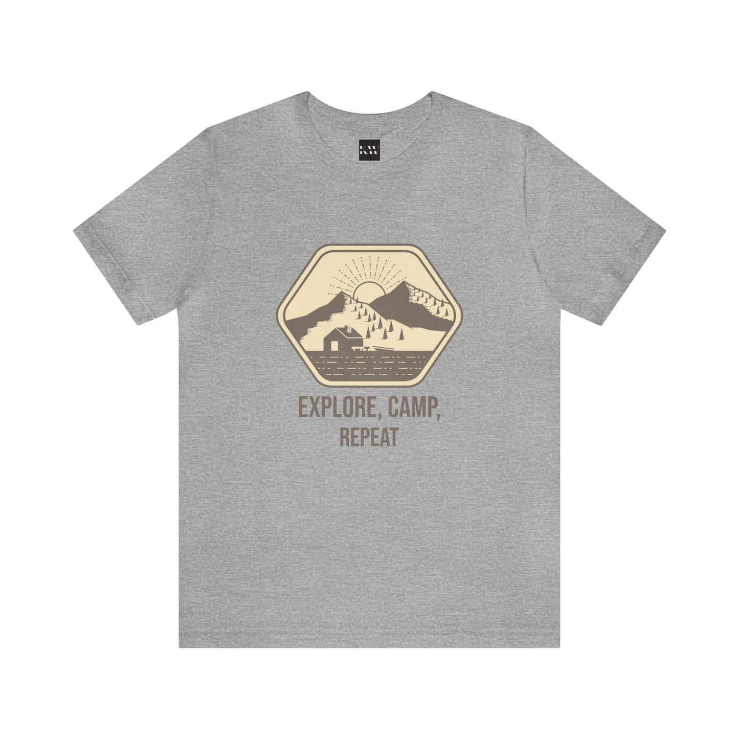 Explore, Camp, Repeat Unisex Jersey Short Sleeve Tee - Gamers Den