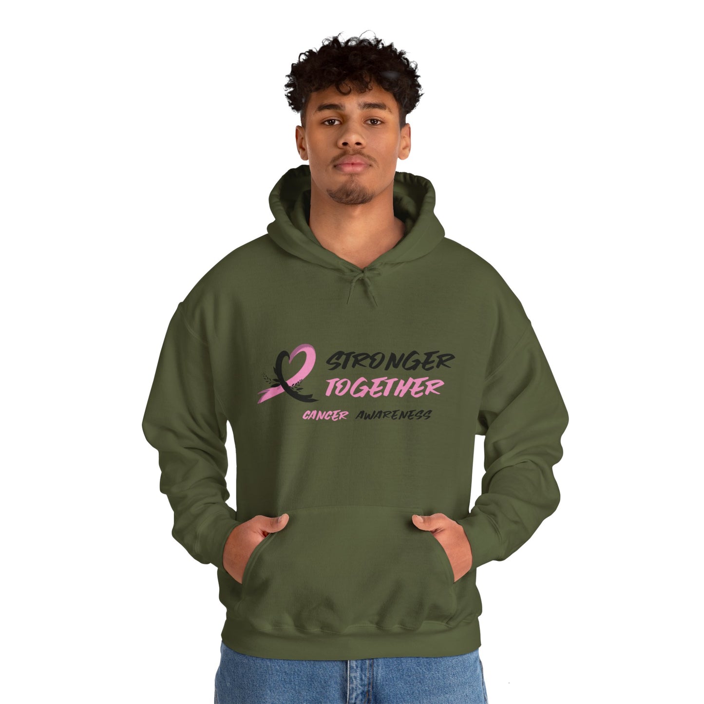 Stronger Together Cancer Awareness Unisex Heavy Blend™ Hooded Sweatshirt - KW Shirts for a Cause