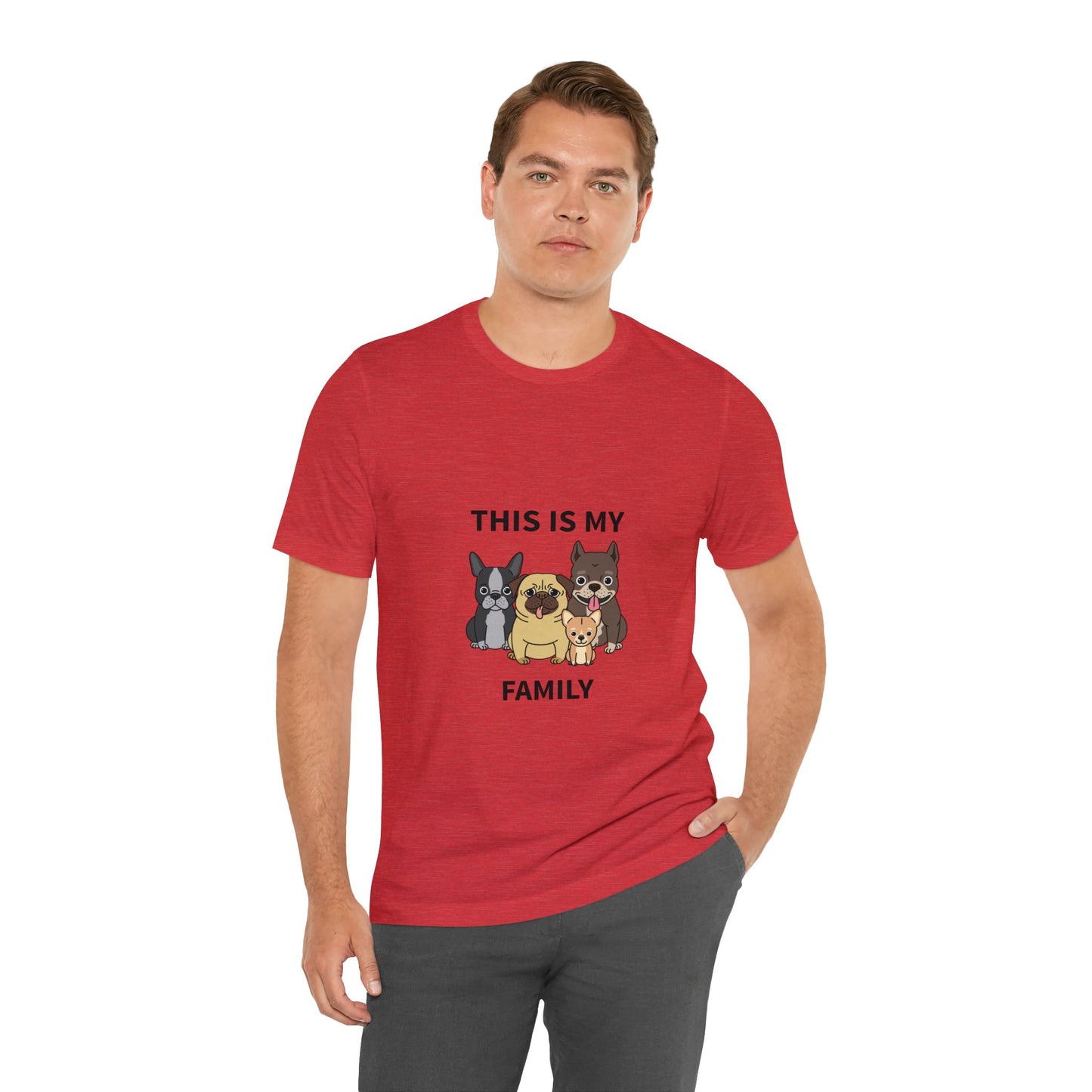 This is My Family Unisex Jersey Short Sleeve Tee - Pet Lovers