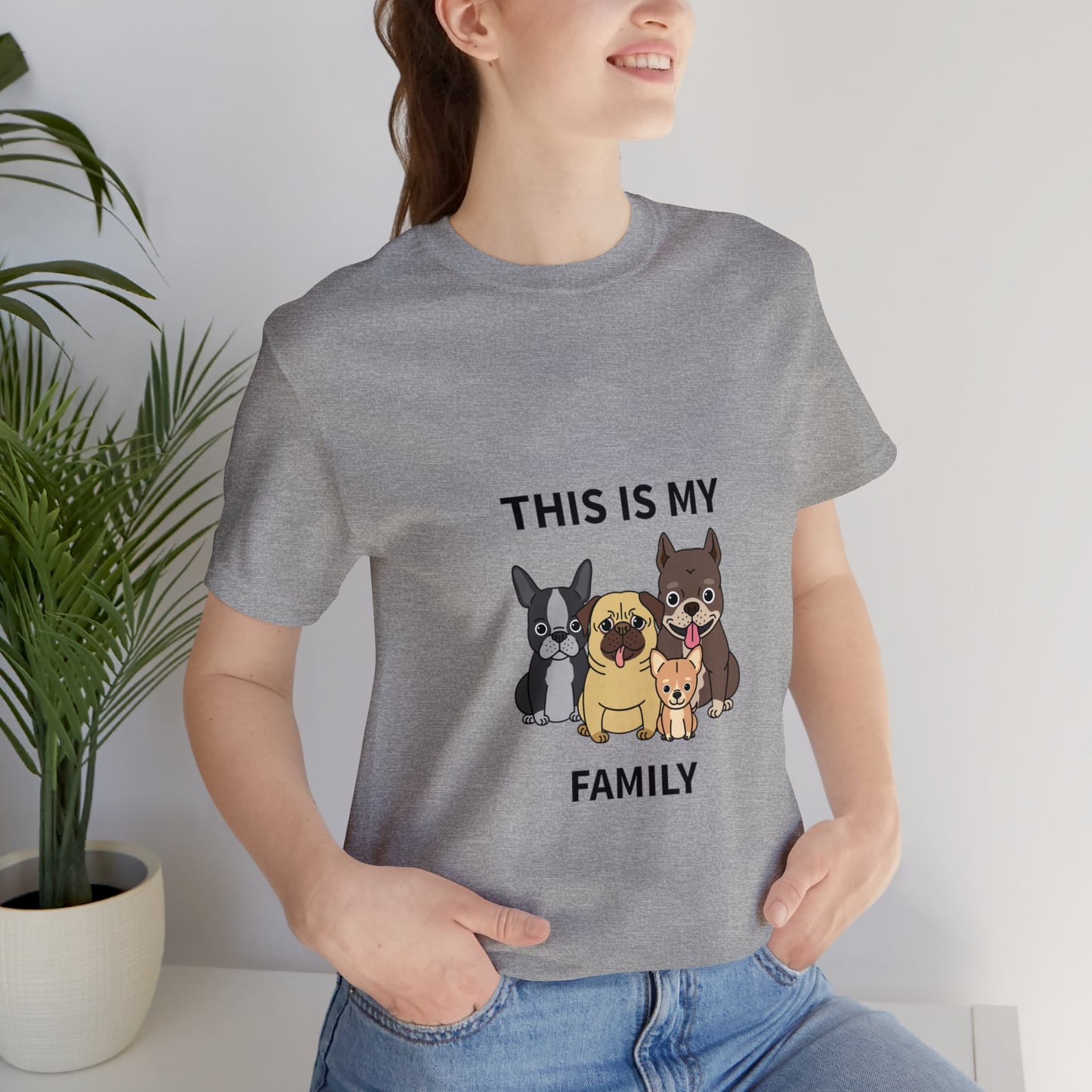 This is My Family Unisex Jersey Short Sleeve Tee - Pet Lovers